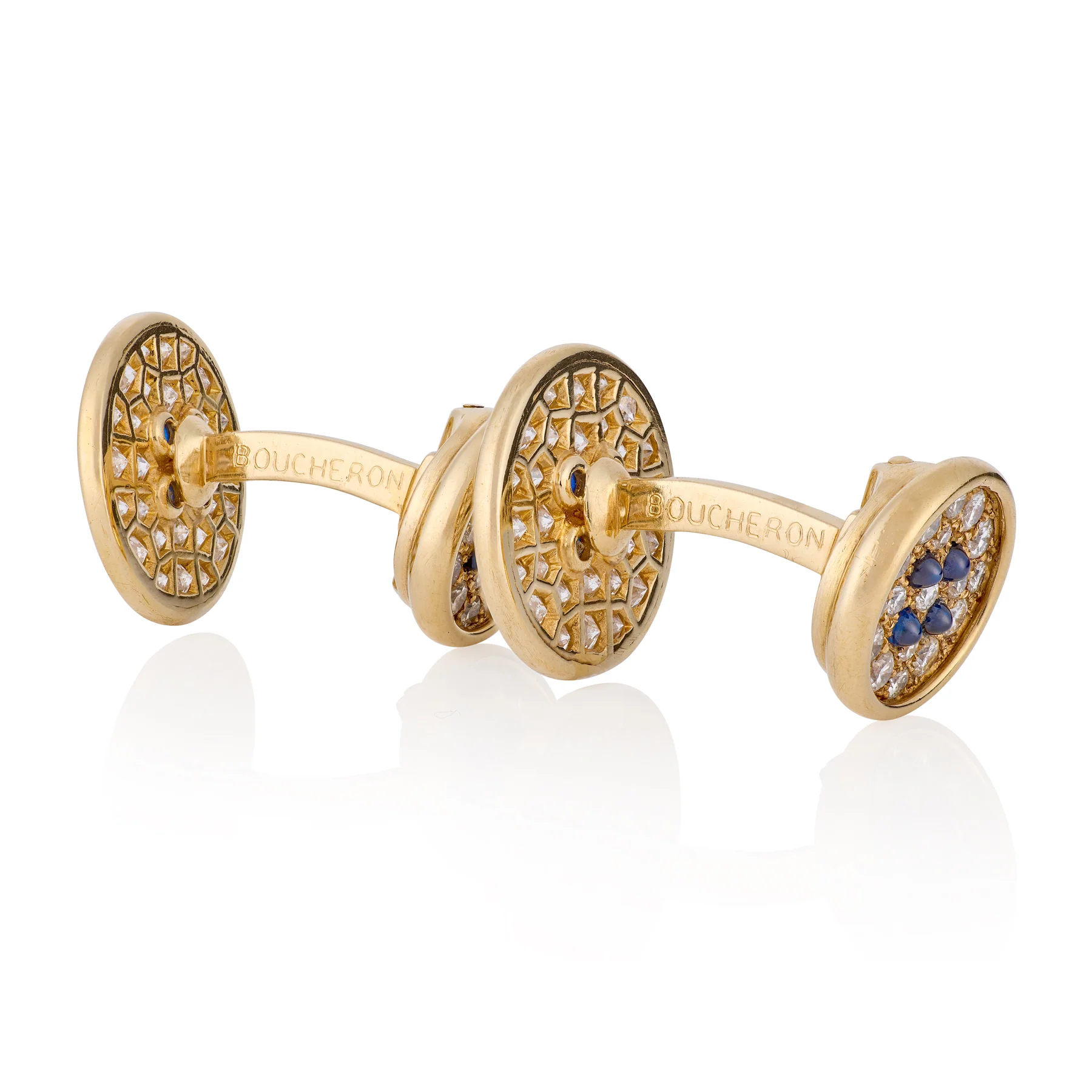 Diamond & Sapphire Cufflinks by Boucheron - Image 4