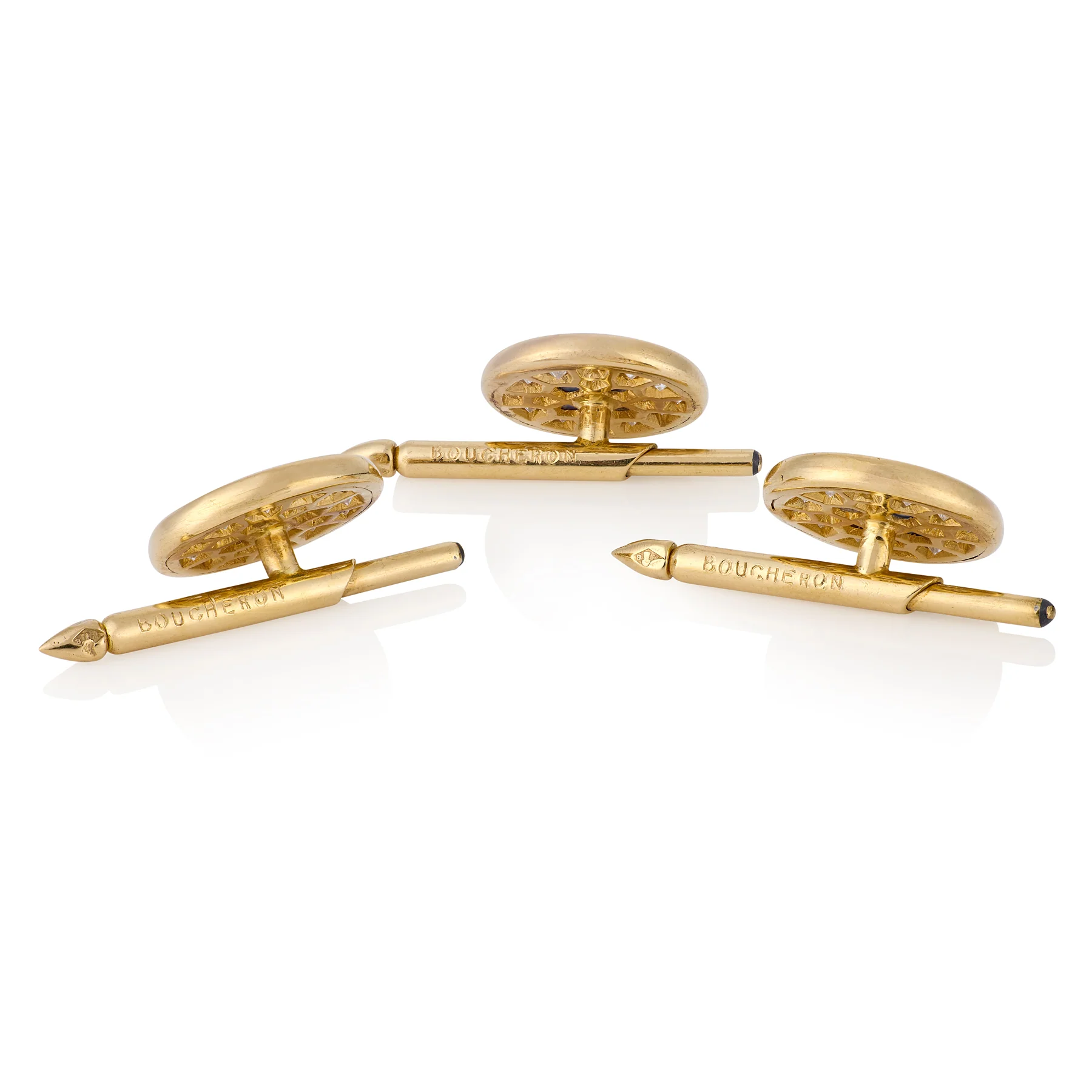 Diamond & Sapphire Cufflinks by Boucheron - Image 5