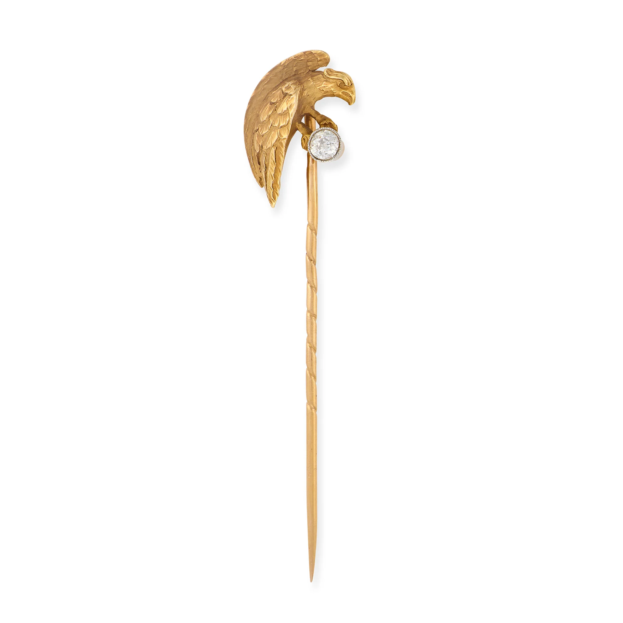Edwardian 18ct Gold & Diamond Eagle Stickpin - Image 3