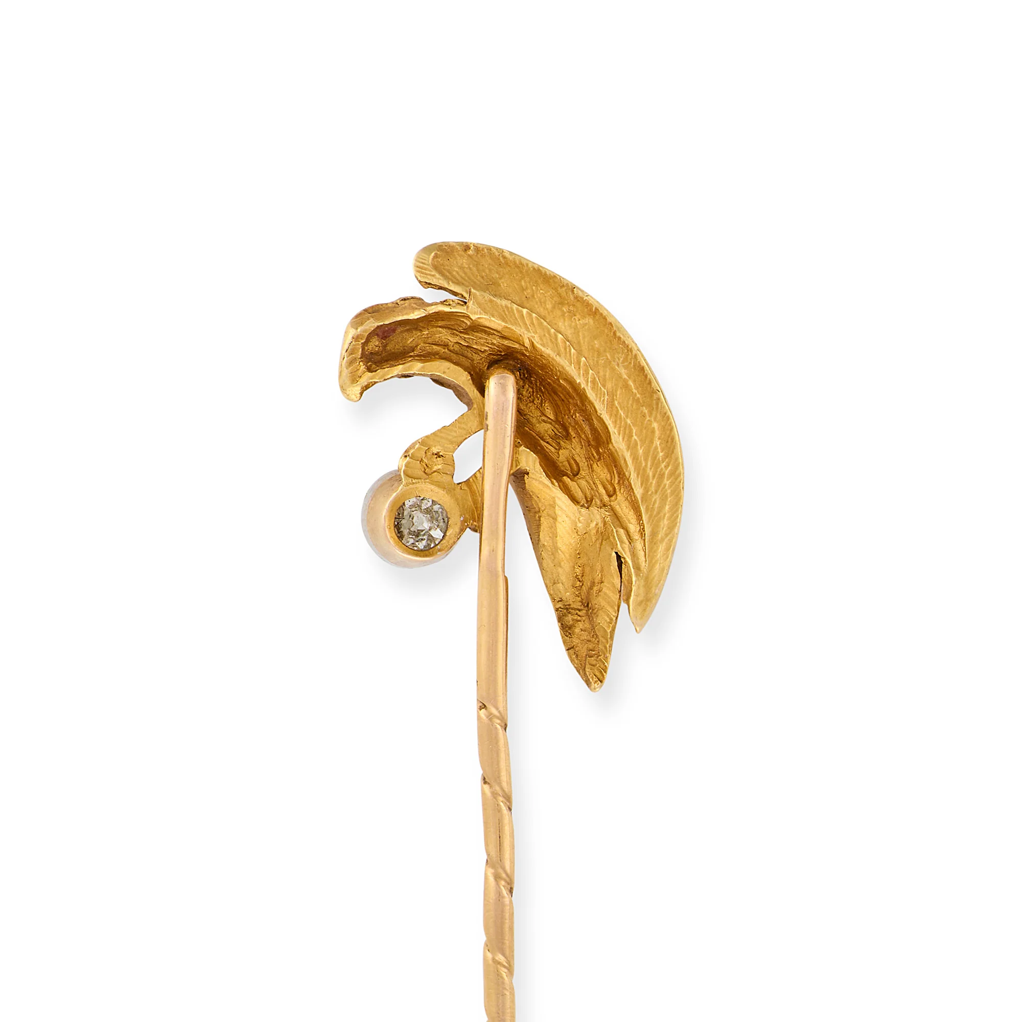 Edwardian 18ct Gold & Diamond Eagle Stickpin - Image 4