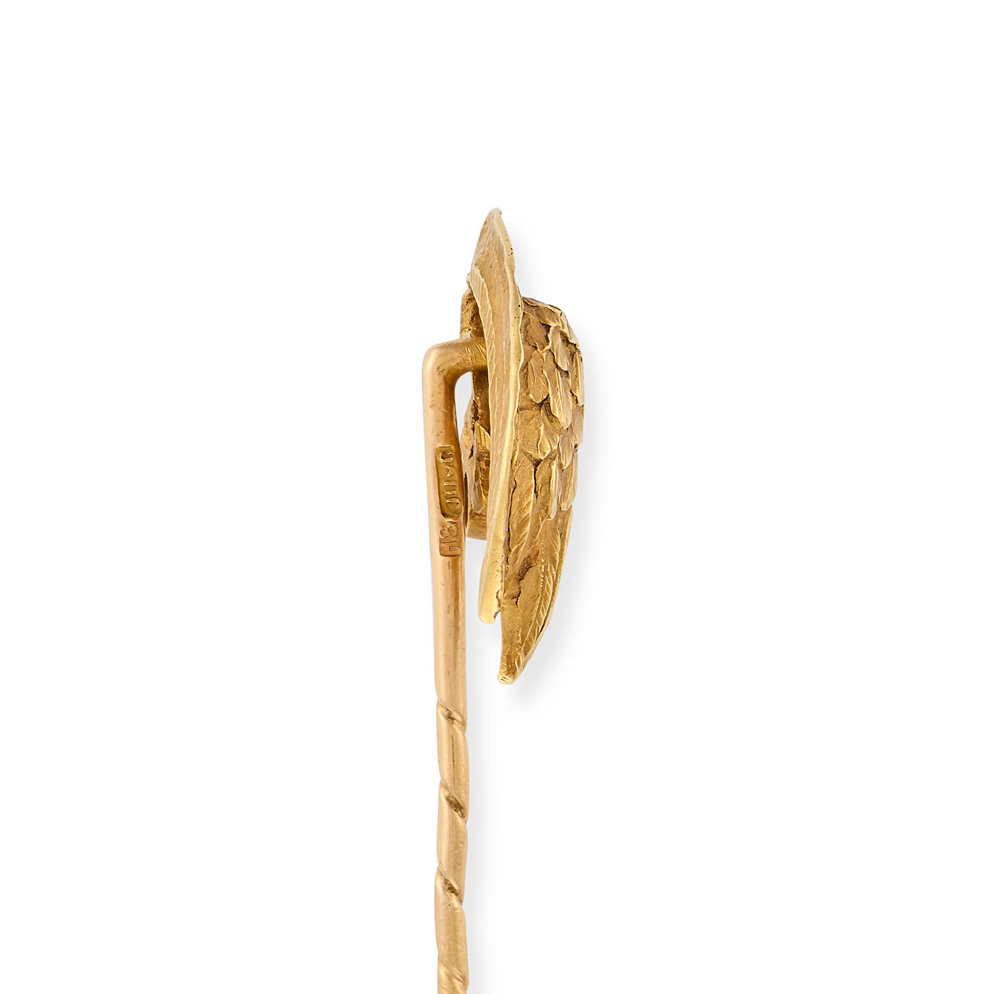Edwardian 18ct Gold & Diamond Eagle Stickpin - Image 5