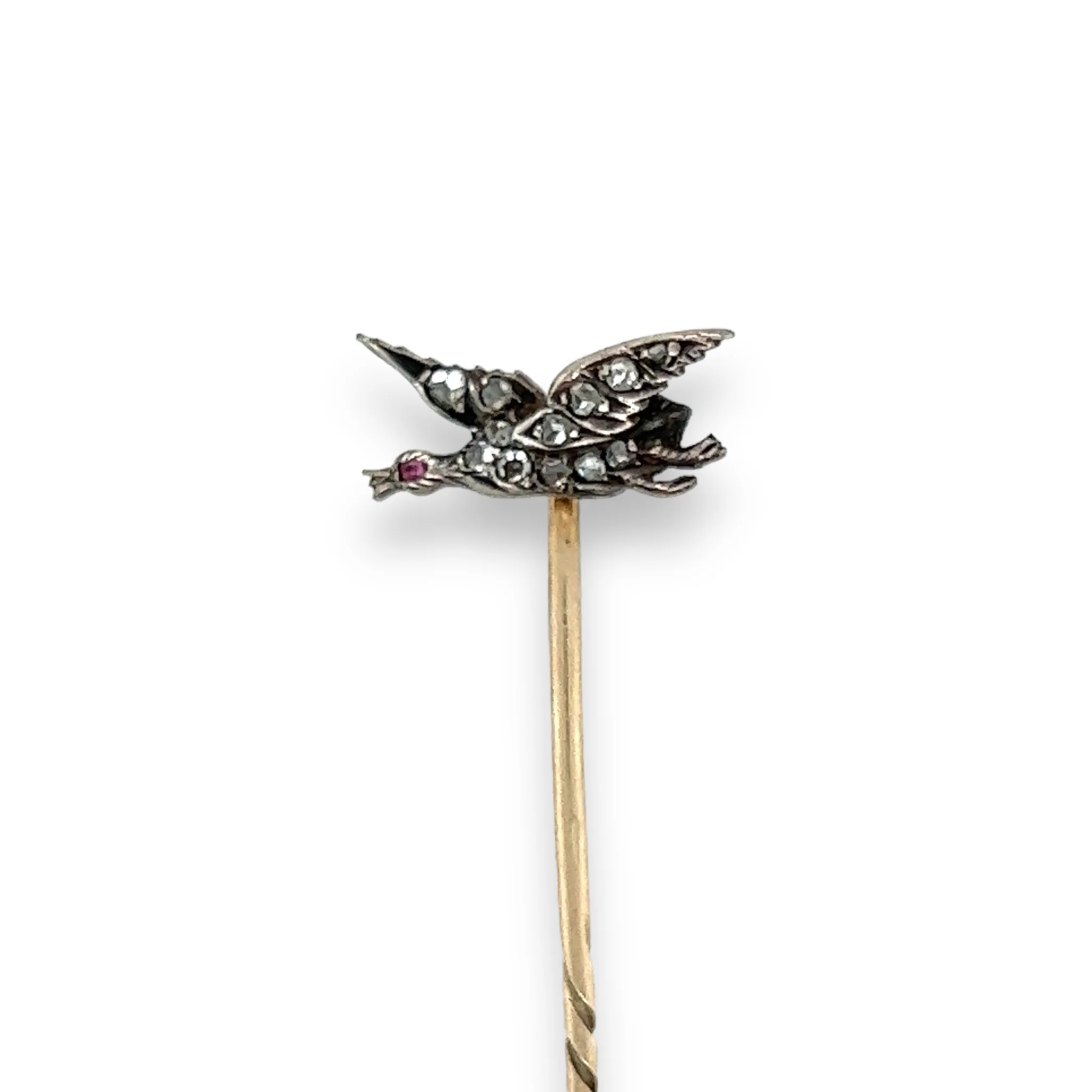 Edwardian Diamond Duck Stickpin