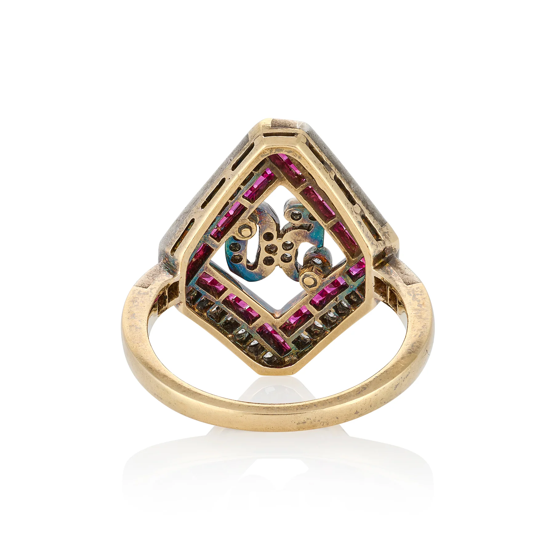 Edwardian Ruby & Diamond '50' Ring - Image 3