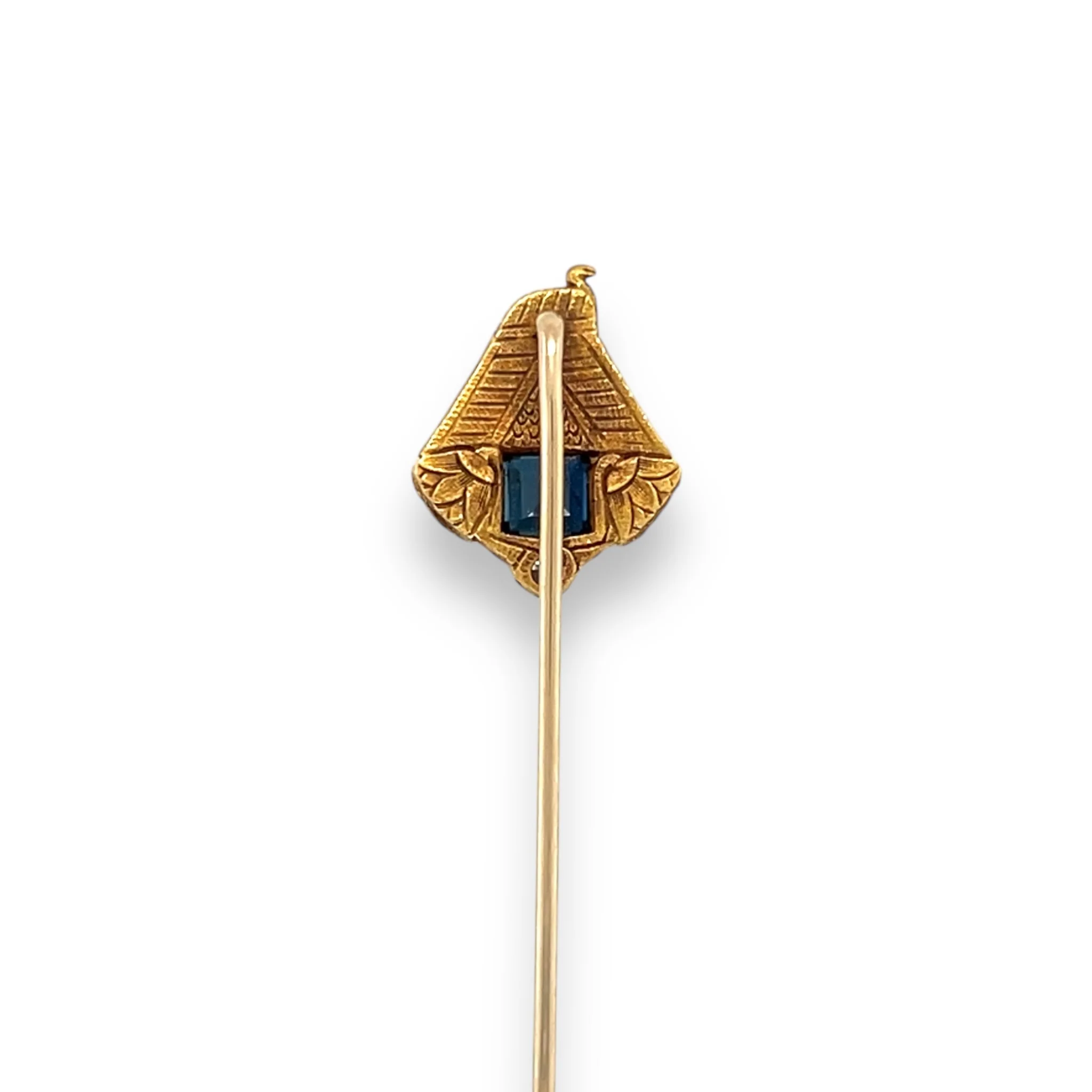 Egyptian Revival Art Nouveau Pharaoh Stickpin - Image 3