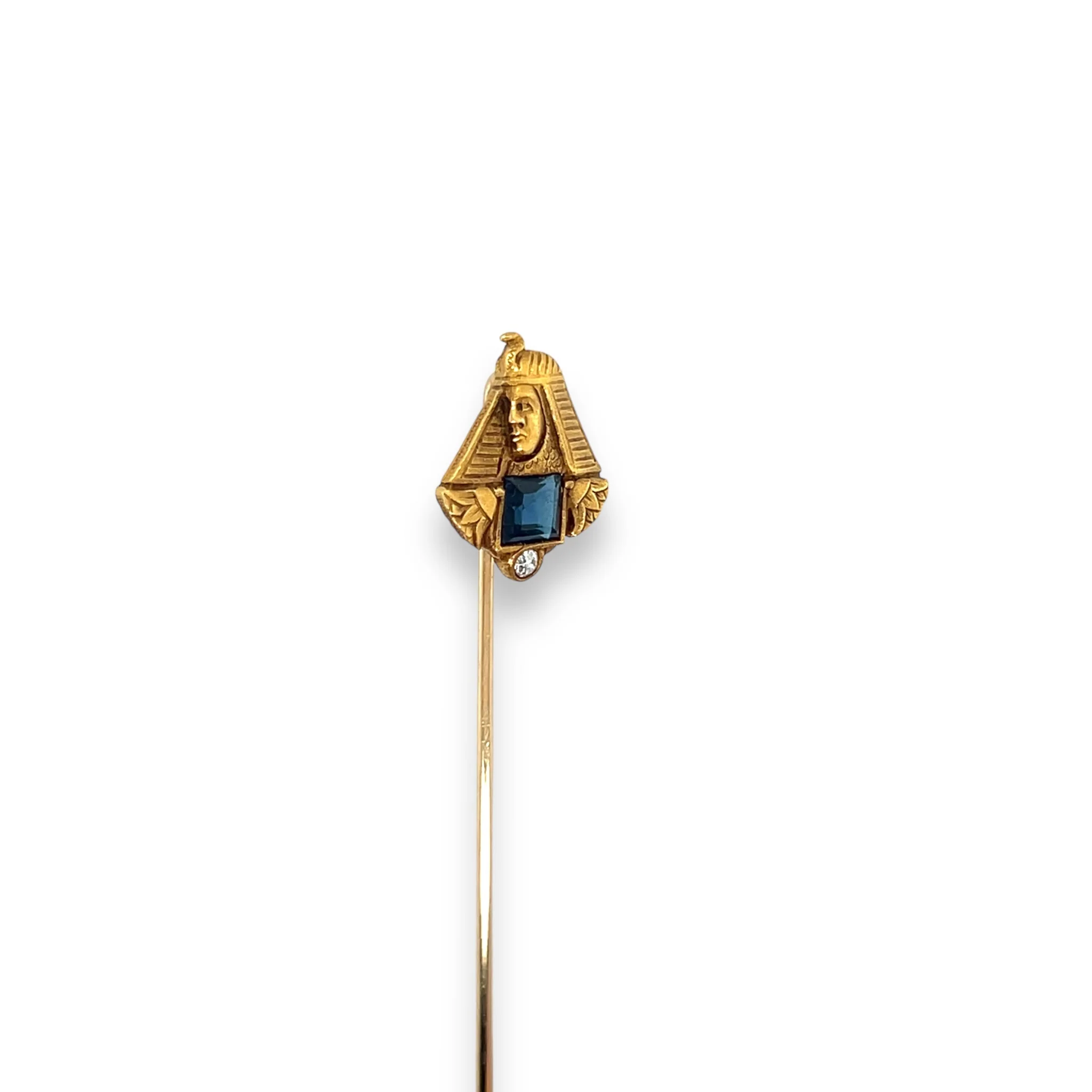Egyptian Revival Art Nouveau Pharaoh Stickpin - Image 4