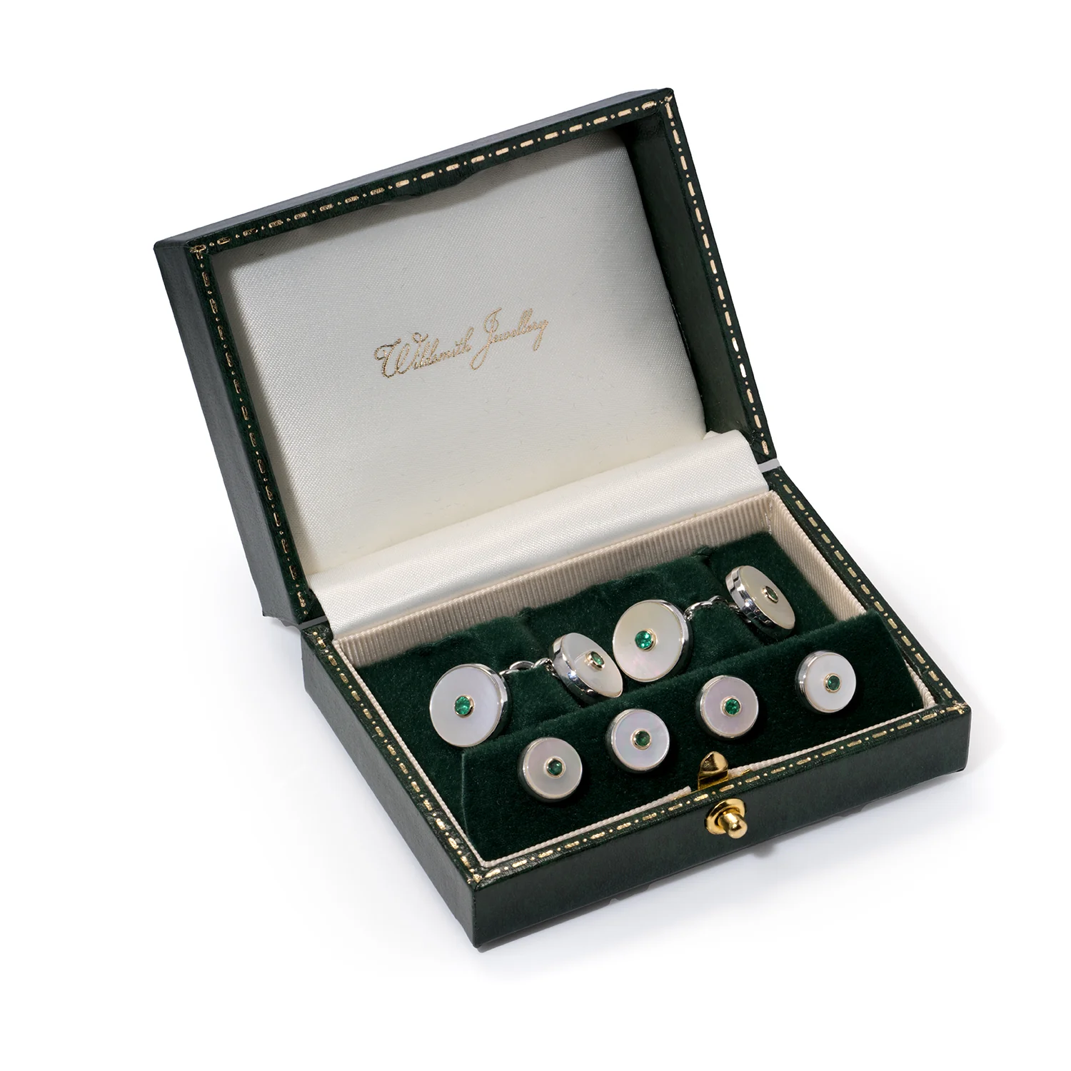 Emerald & Mother of Pearl Round Dress Set - Image 2