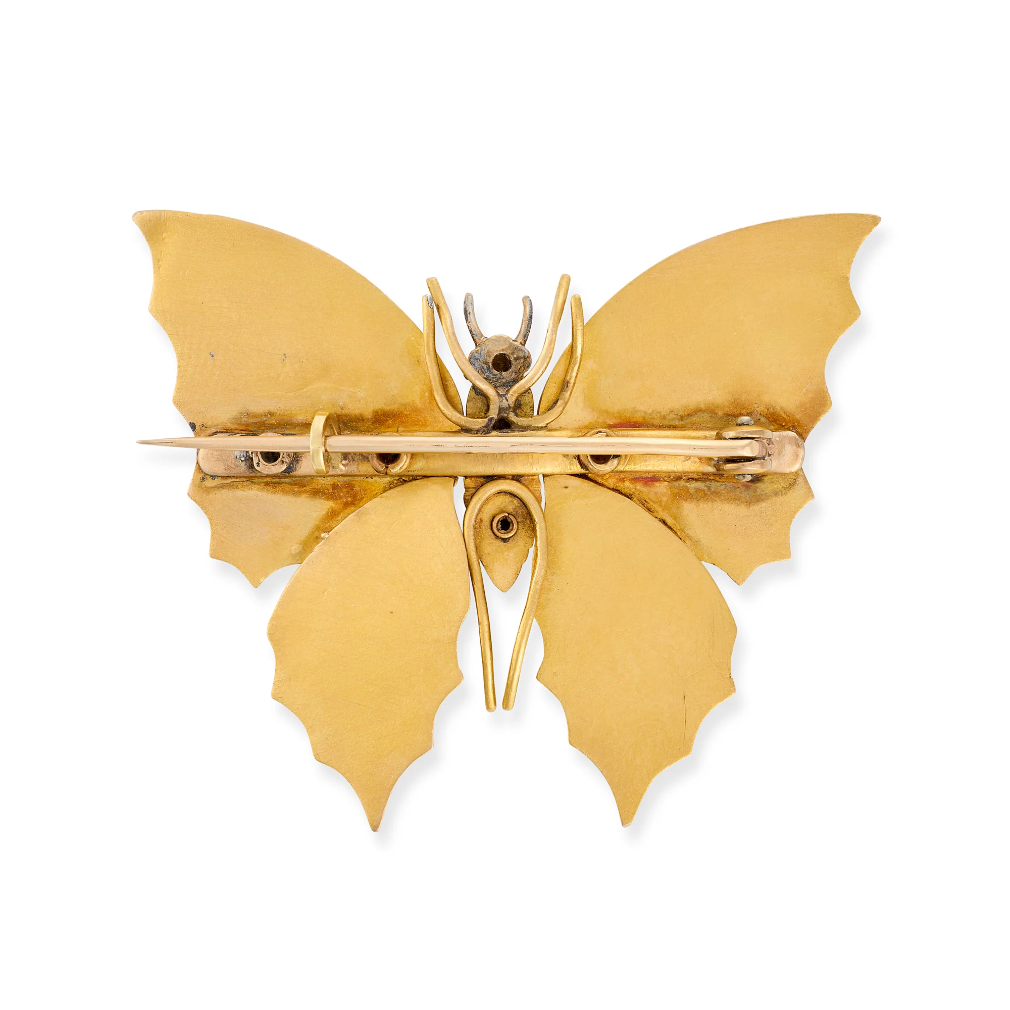 Etruscan Revival Enamel Butterly Brooch - Image 2