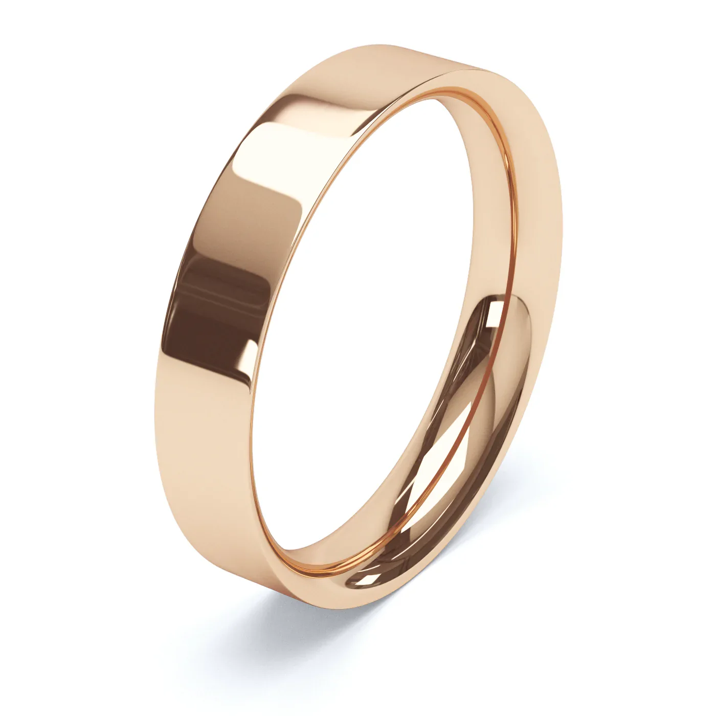 Flat Court 18ct Rose Gold Wedding Ring - Image 3