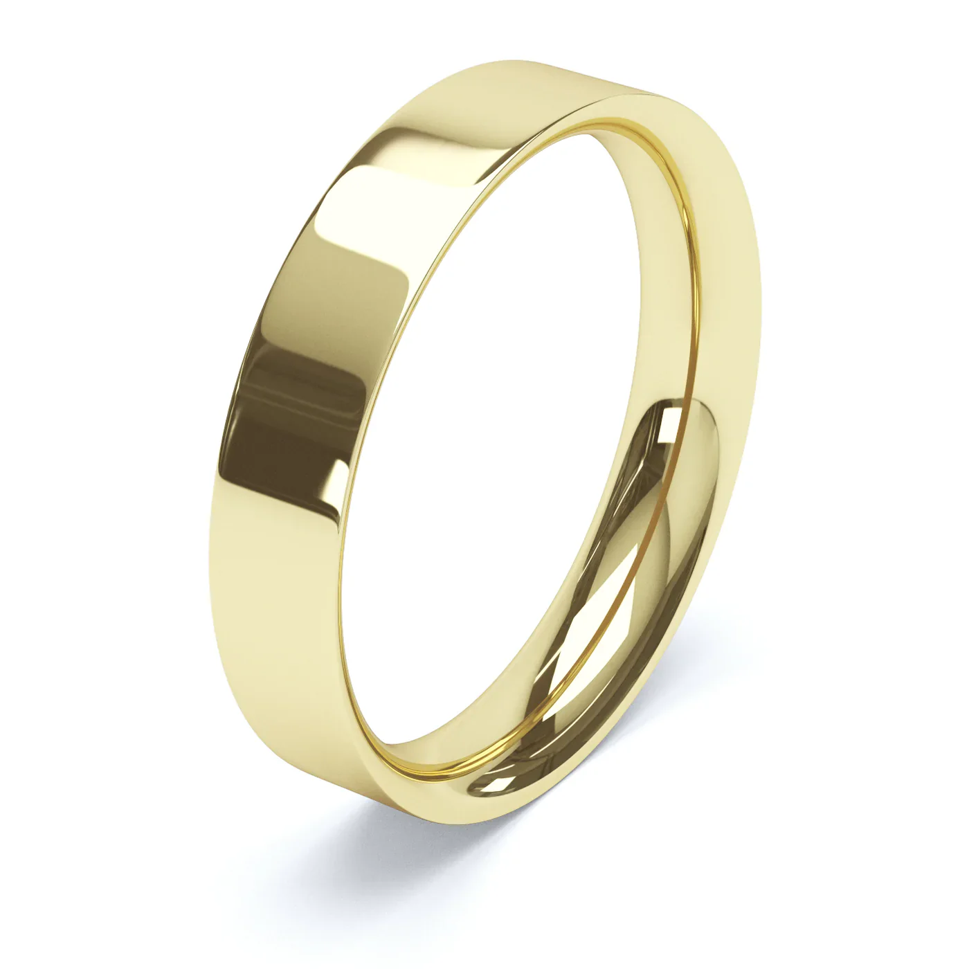 Flat Court 18ct Yellow Gold Wedding Ring - Image 3