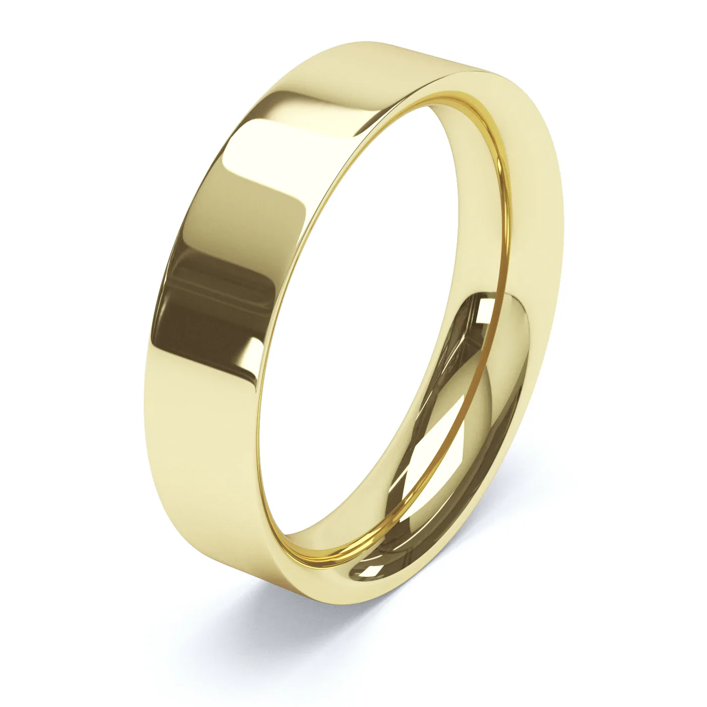 Flat Court 18ct Yellow Gold Wedding Ring - Image 4