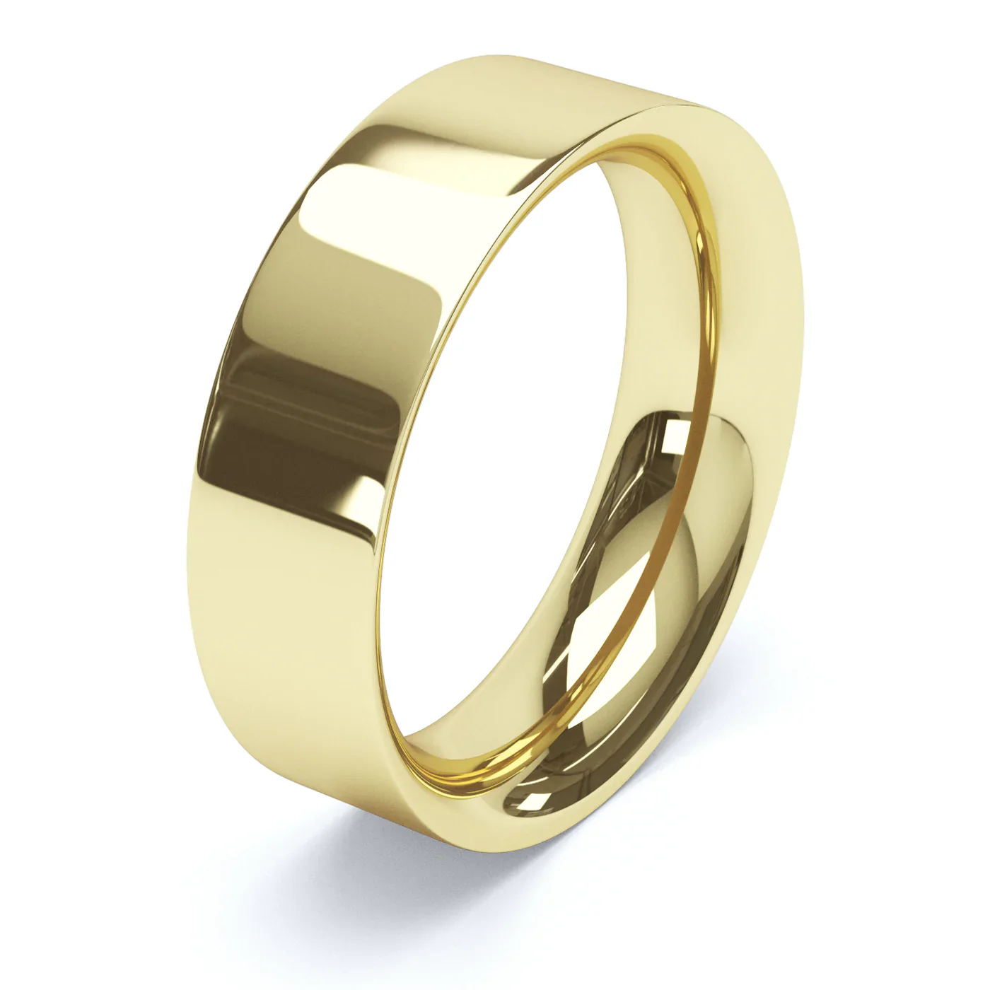 Flat Court 18ct Yellow Gold Wedding Ring - Image 5