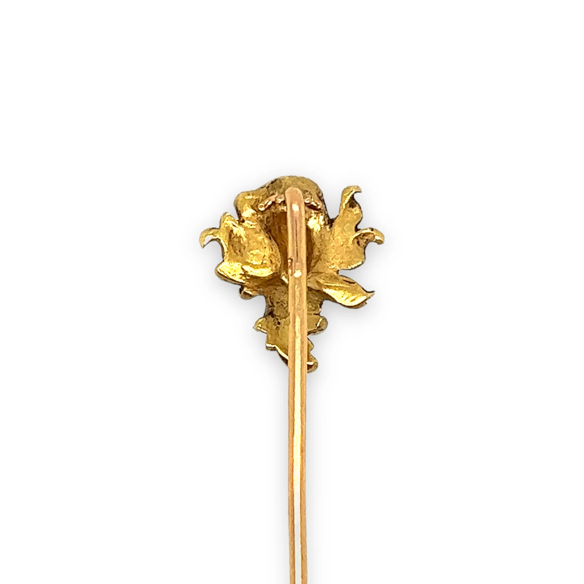 French Art Nouveau Gold Jester Stickpin by Léon Gariod - Image 2