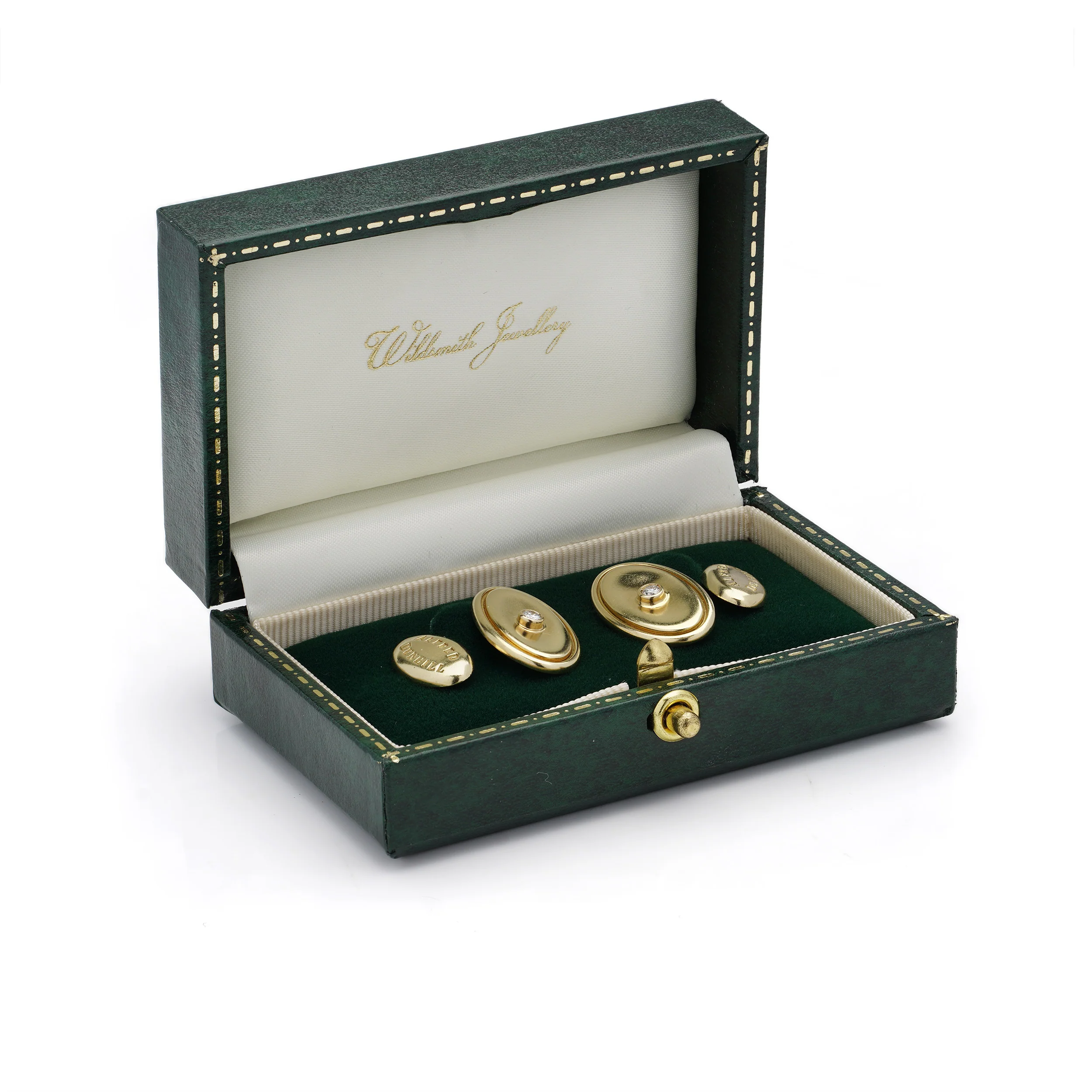 Gold & Diamond Cufflinks by Alfred Dunhill - Image 5