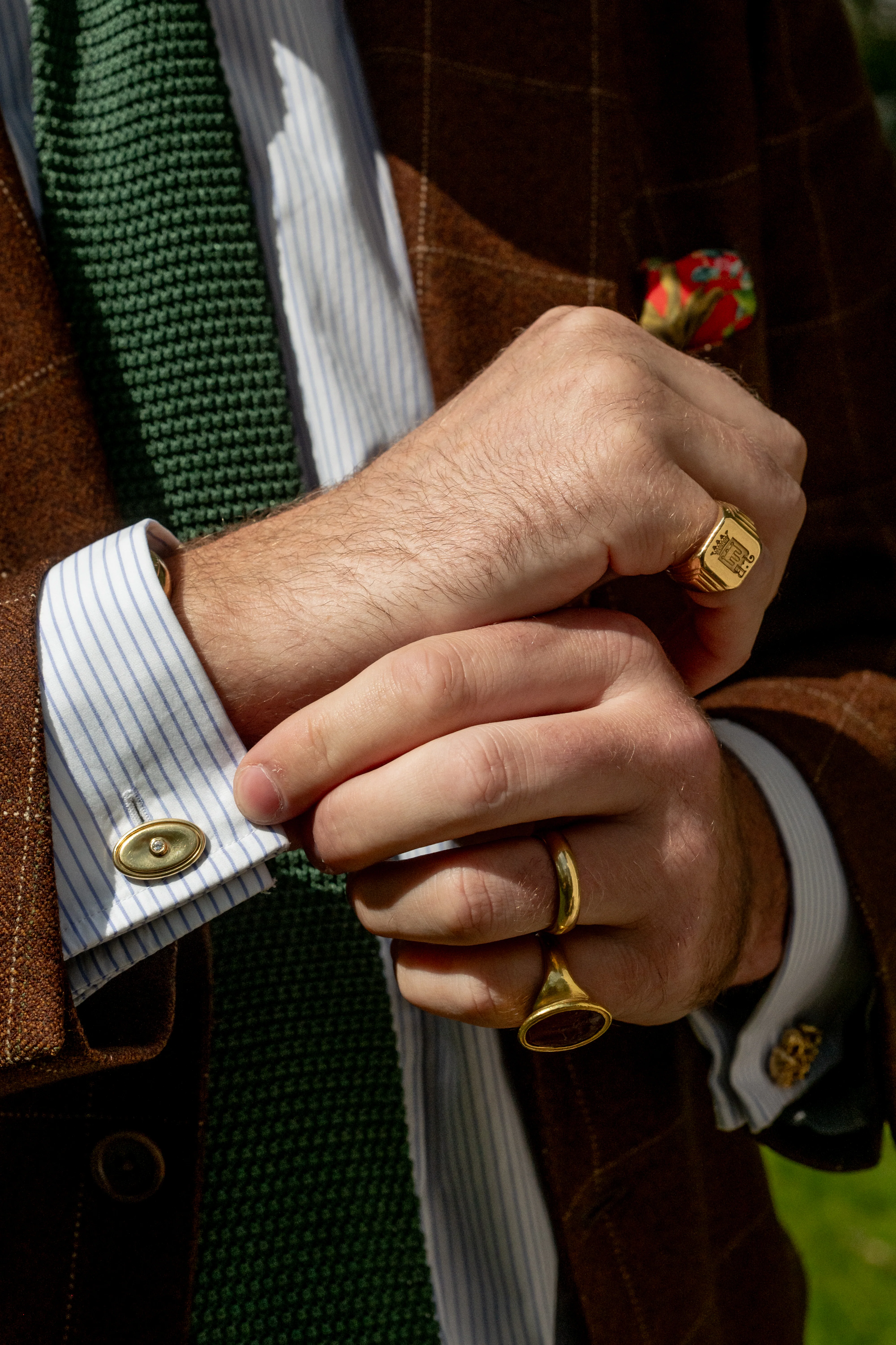 Gold & Diamond Cufflinks by Alfred Dunhill - Image 6