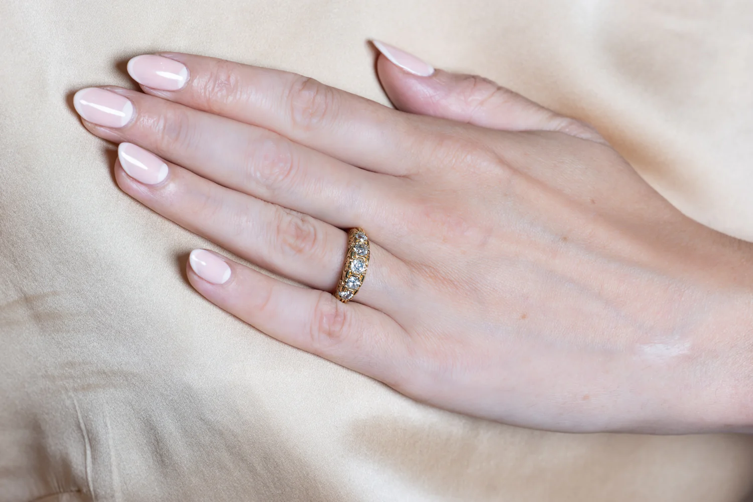 Gold & Diamond Five Stone Ring - Image 3