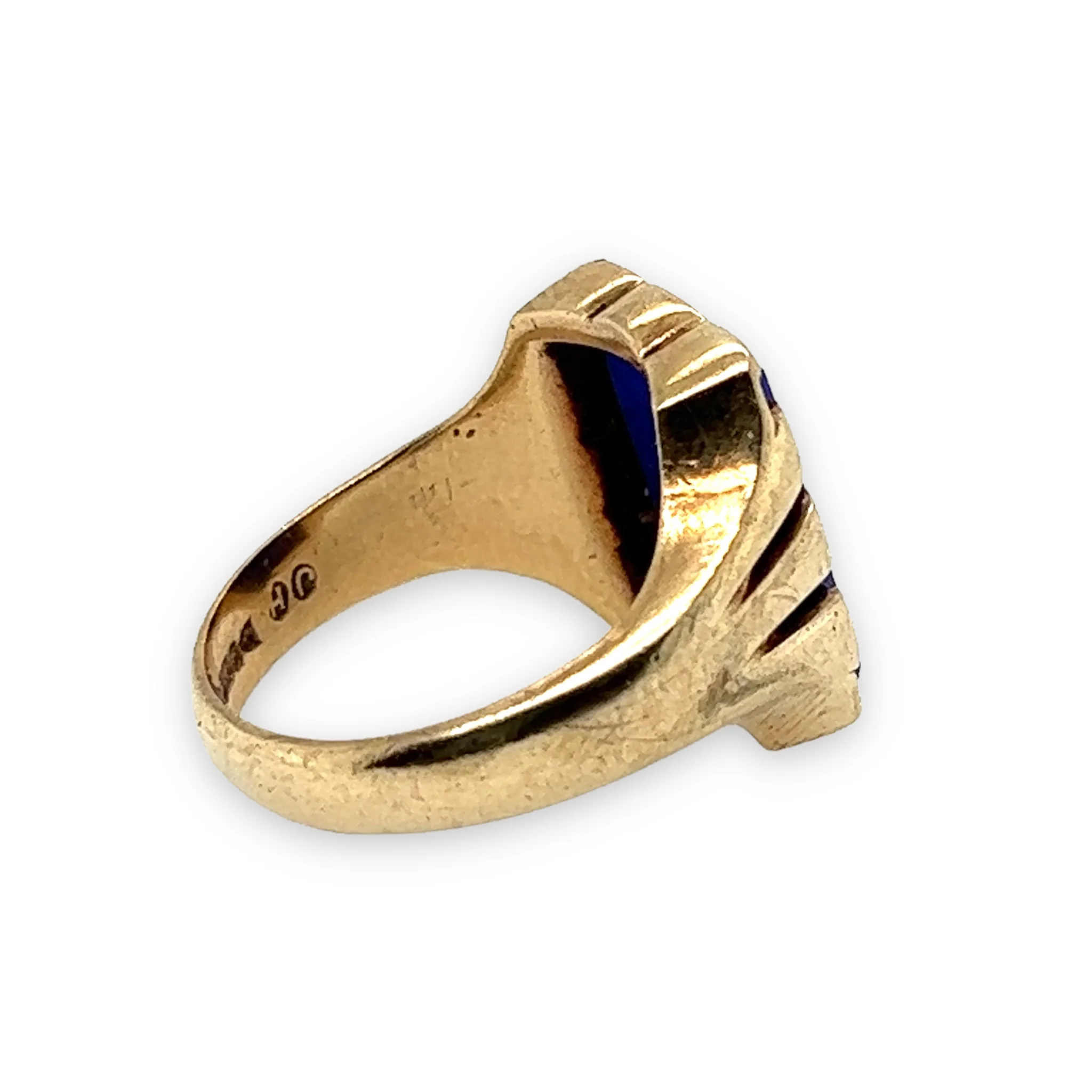 Gold & Lapis Lazuli Signet Ring - Image 4