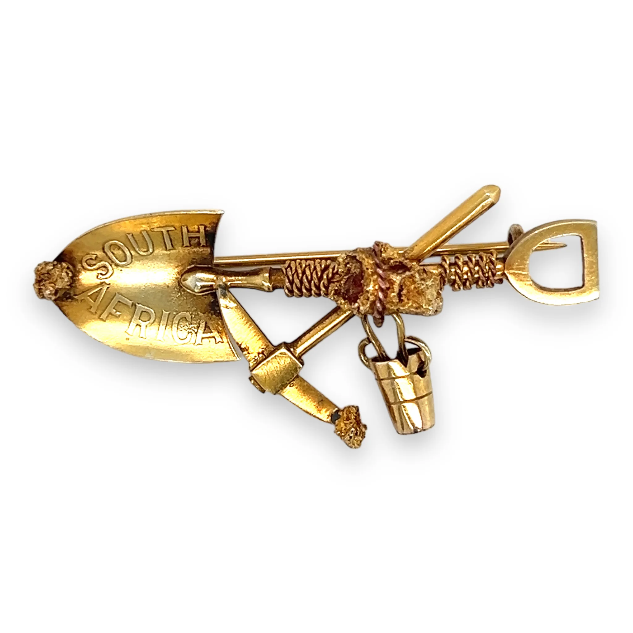 Gold Miner's Brooch