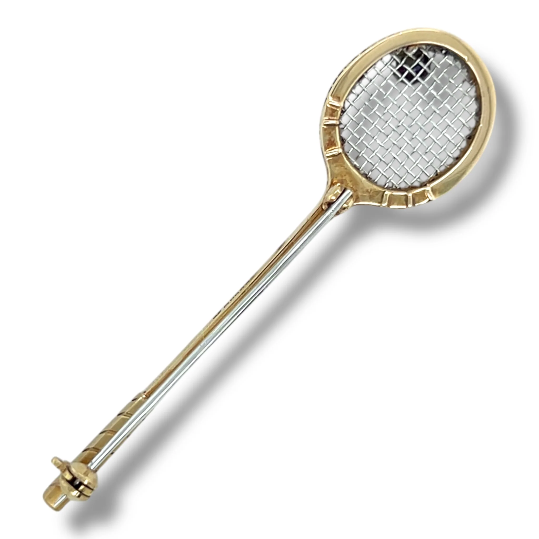 Gold, Pearl & Diamond Racket Brooch, Cartier London - Image 3