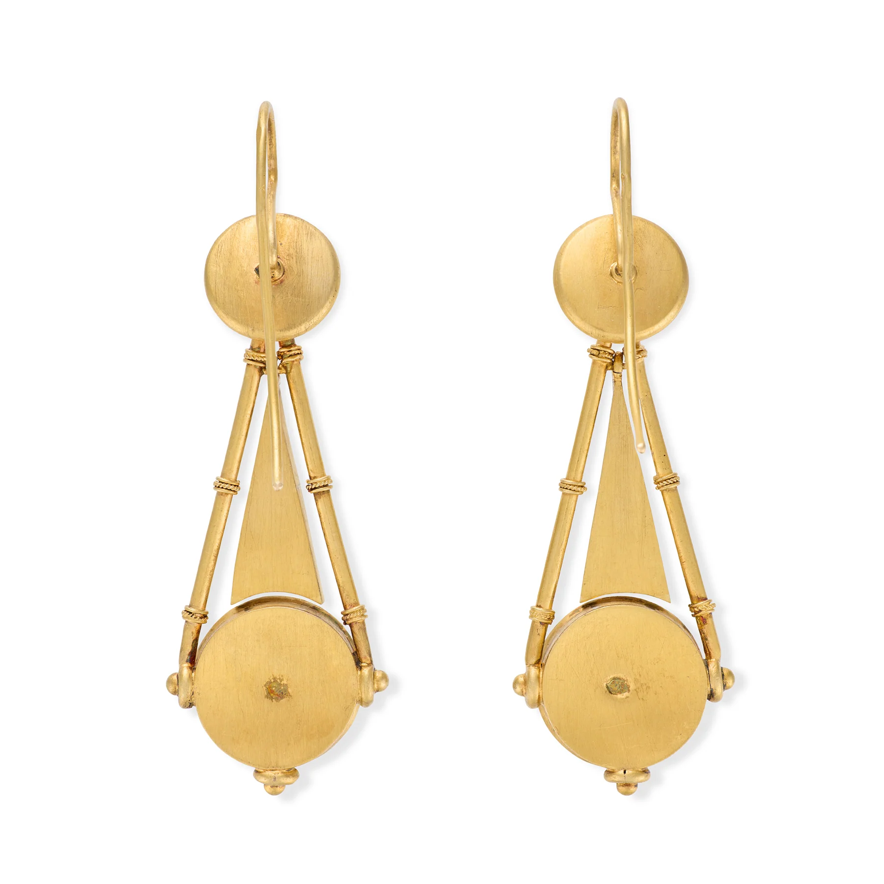 Grand Tour Micro Mosaic Egyptian Revival Earrings - Image 3