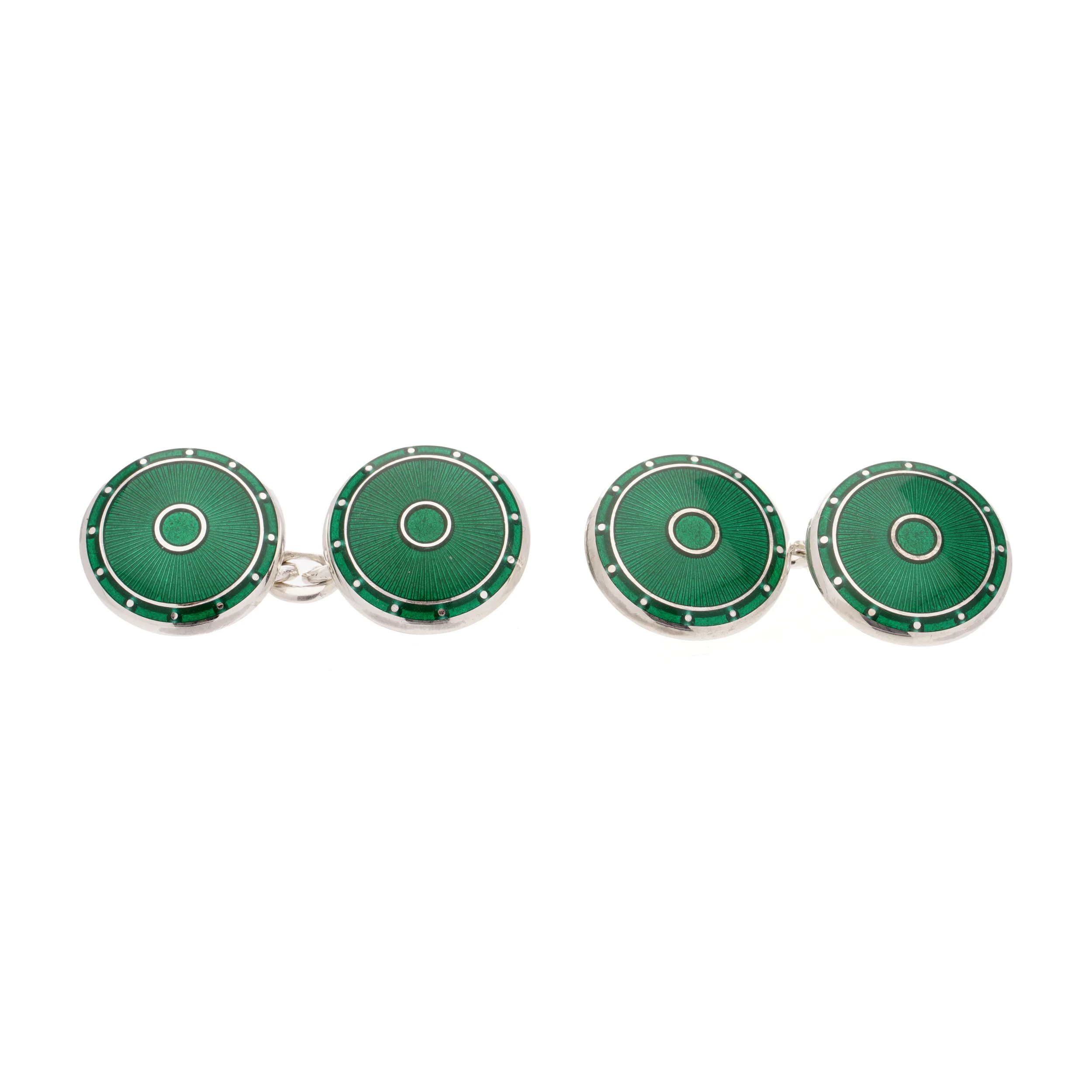 Green Enamel Round Dress Set - Image 3