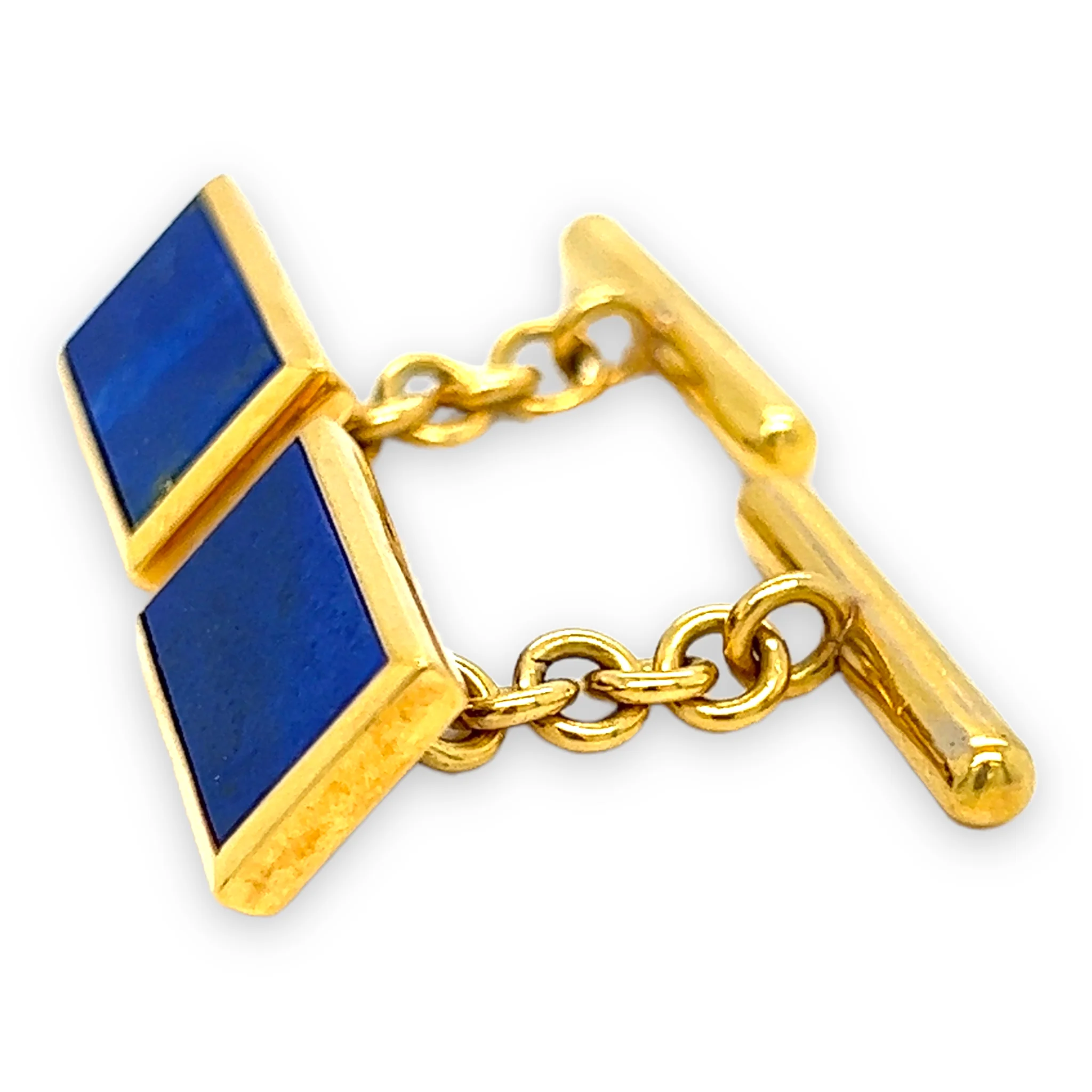 Lapis Lazuli & 18ct Gold Cufflinks - Image 3