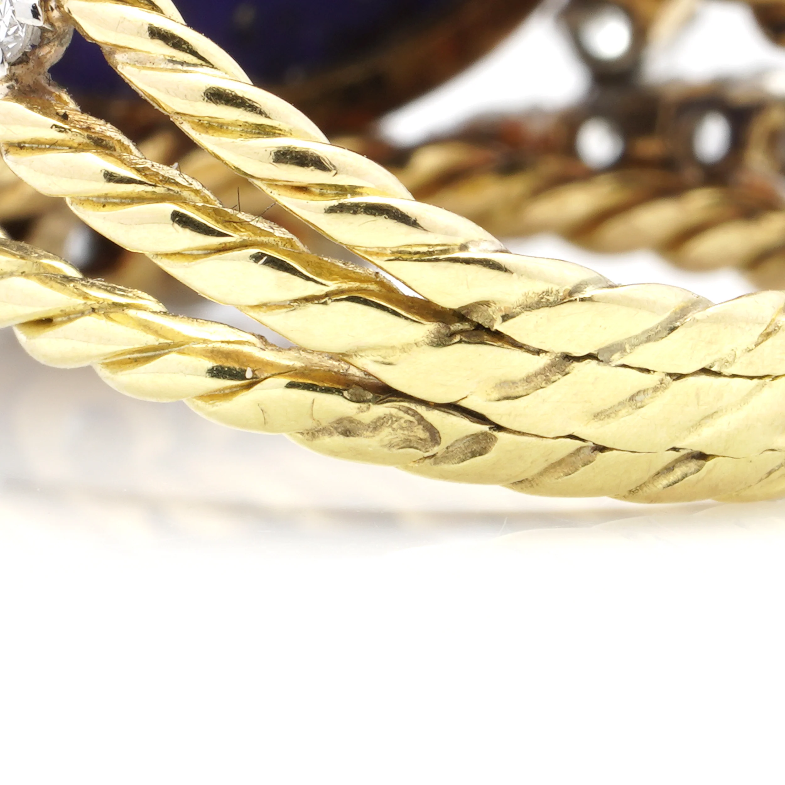 Lapis Lazuli & Diamond Ring, French - Image 3