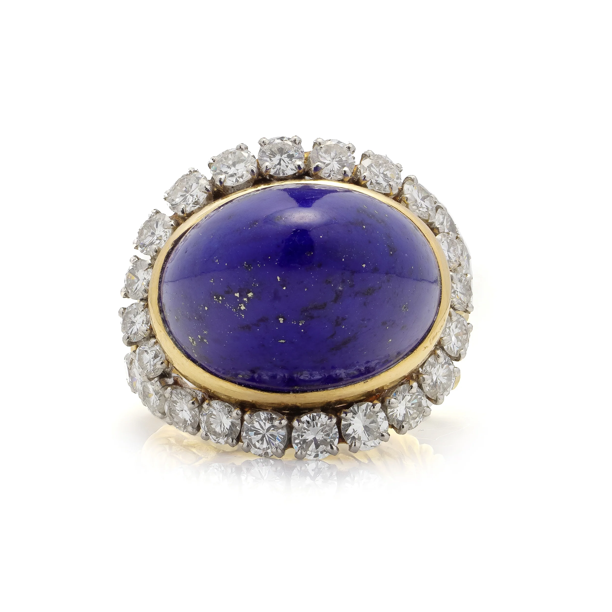 Lapis Lazuli & Diamond Ring, French - Image 7