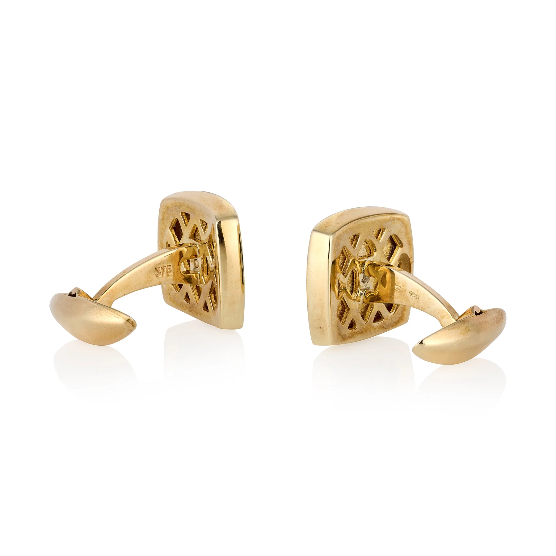 Onyx & Mother of Pearl Chequered Cufflinks - Image 3