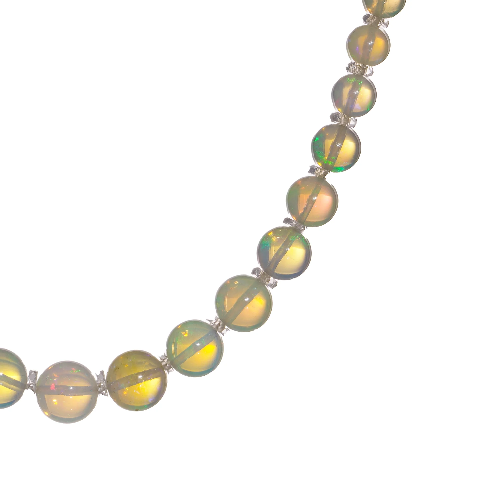 Opal Bead & Rock Crystal Necklace - Image 4