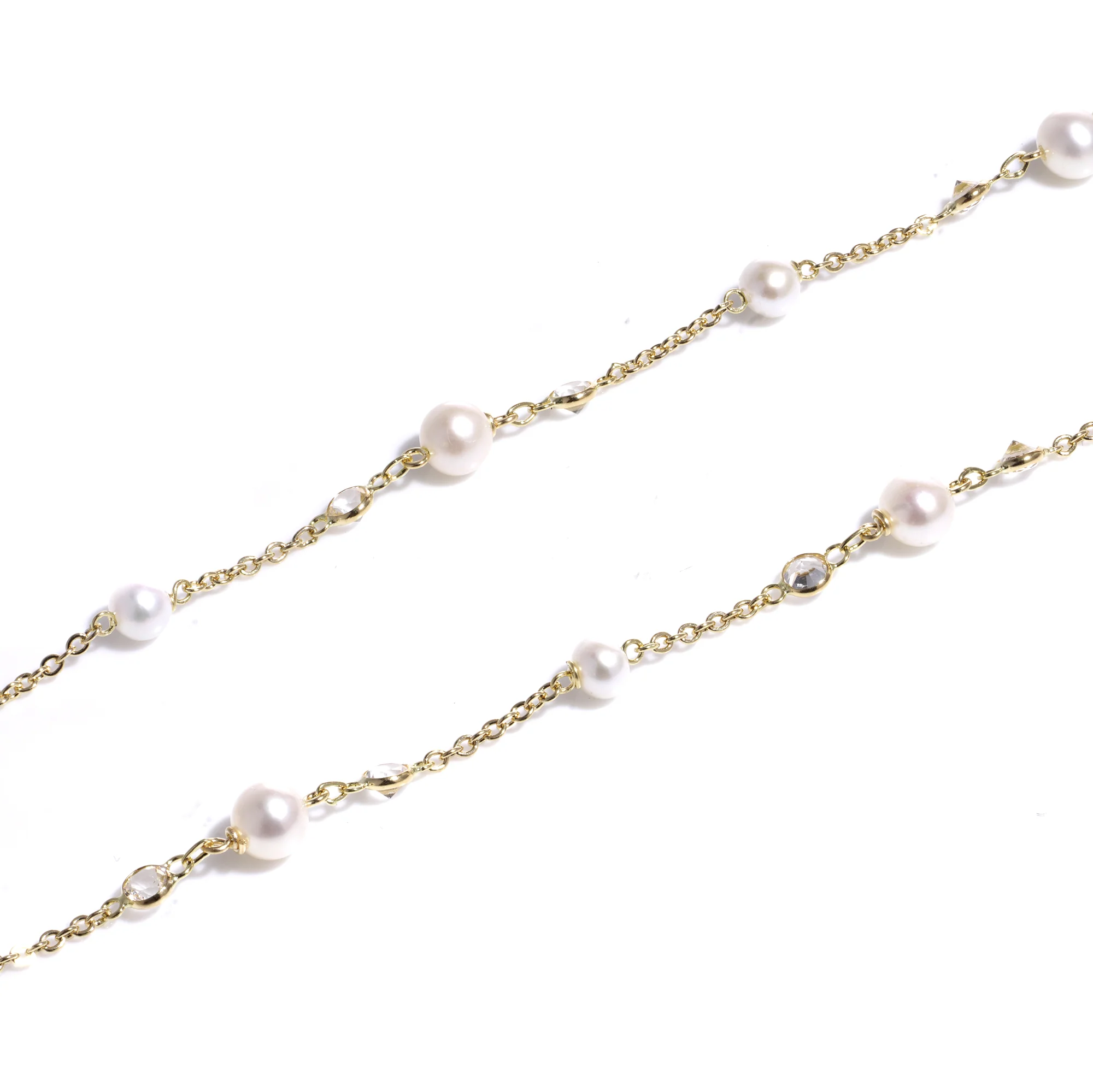 Pearl and Diamond Necklace - Image 3