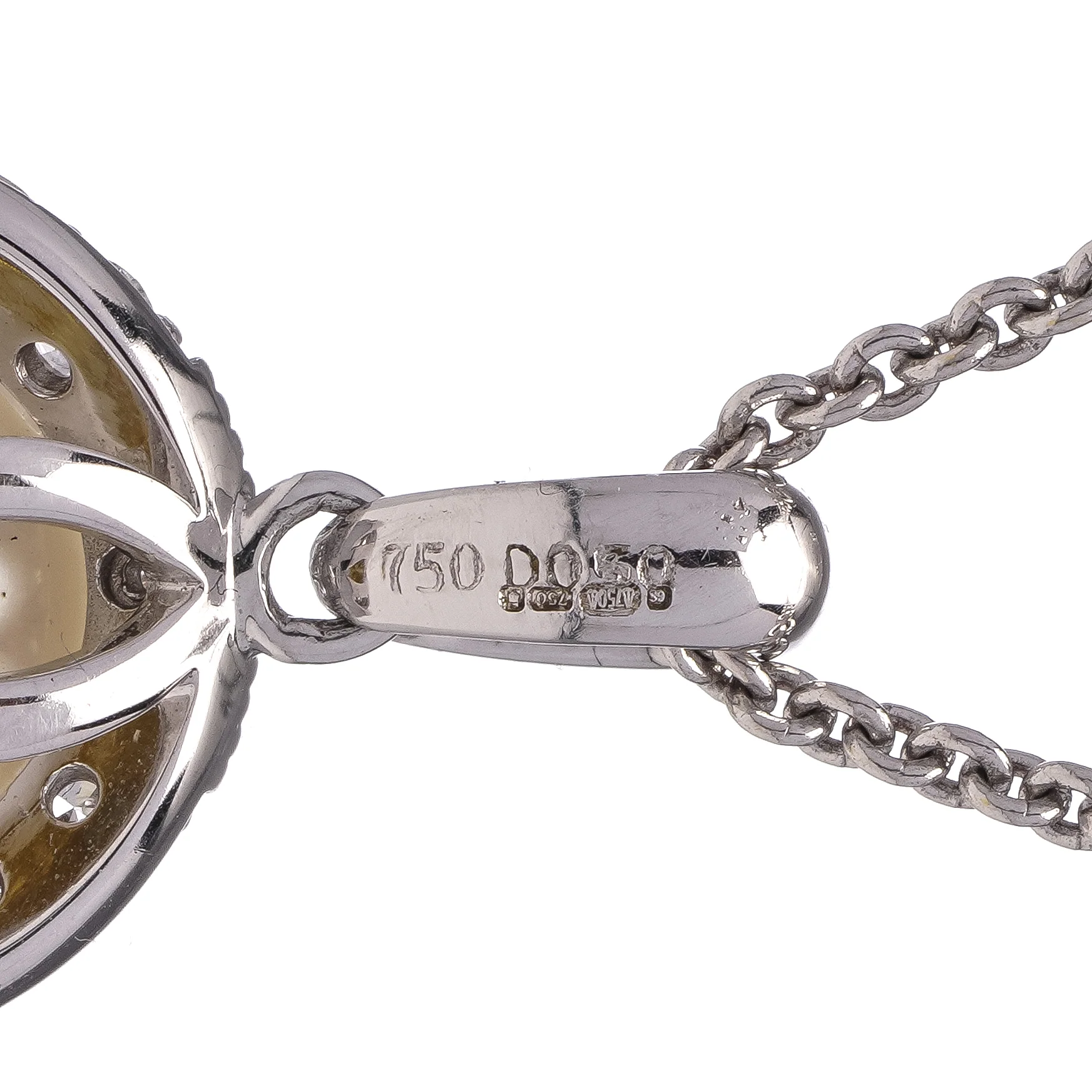Pearl & Diamond Cluster Pendant - Image 5