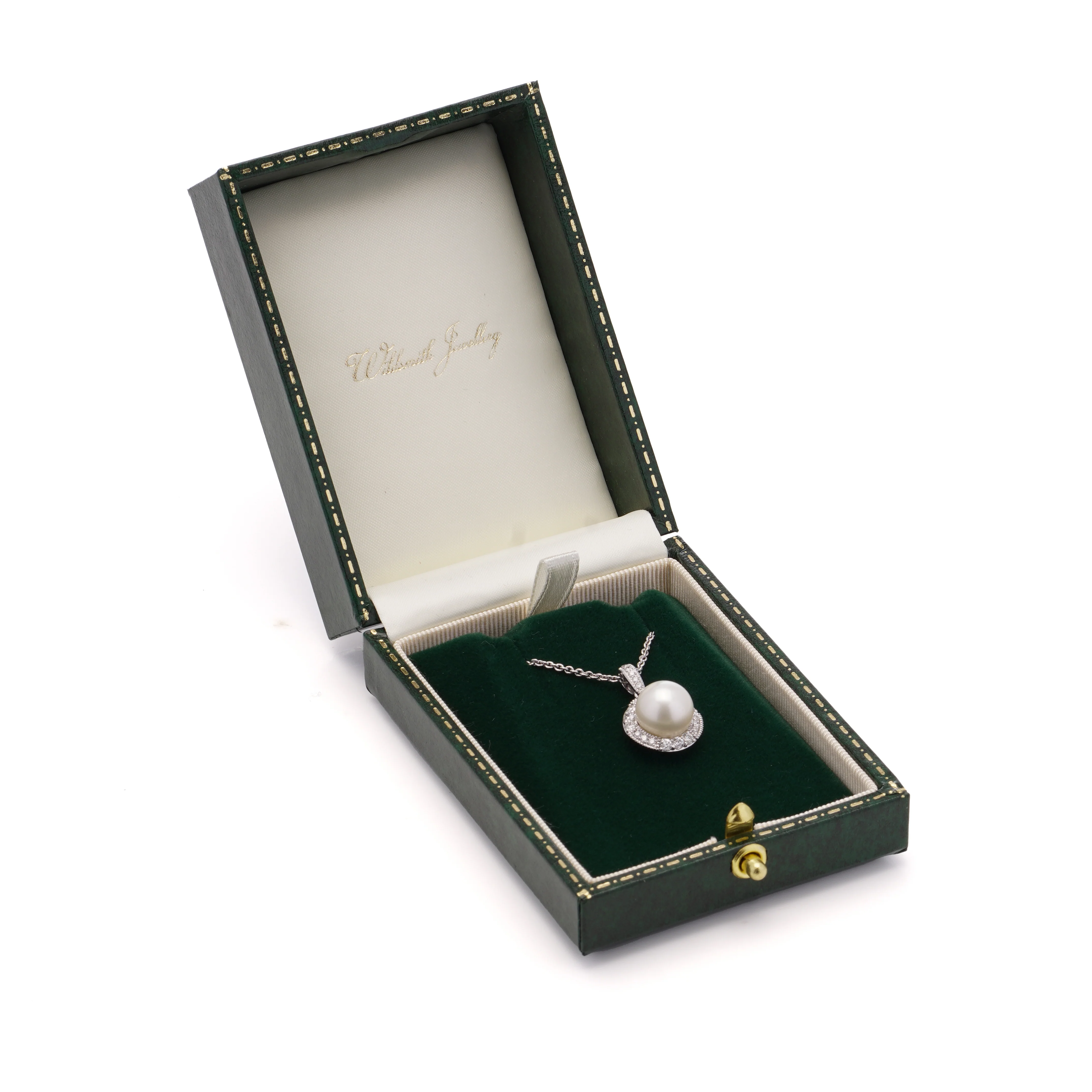 Pearl & Diamond Cluster Pendant - Image 7