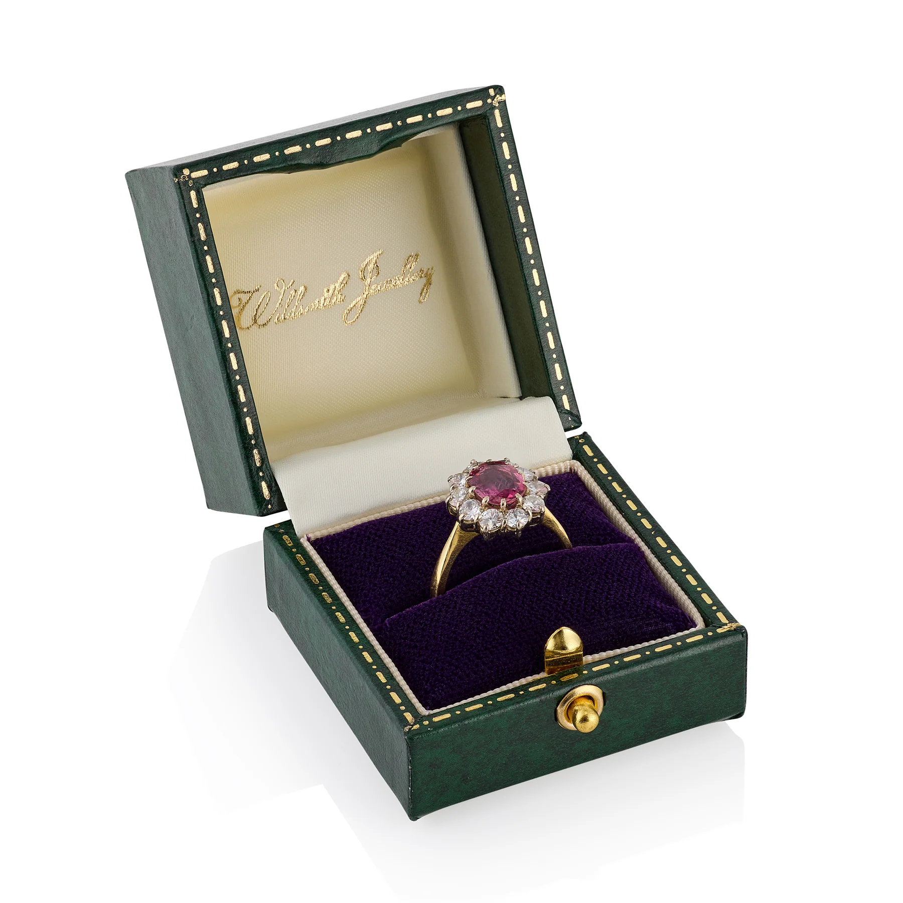 Pink Sapphire and Diamond Engagement Ring - Image 4