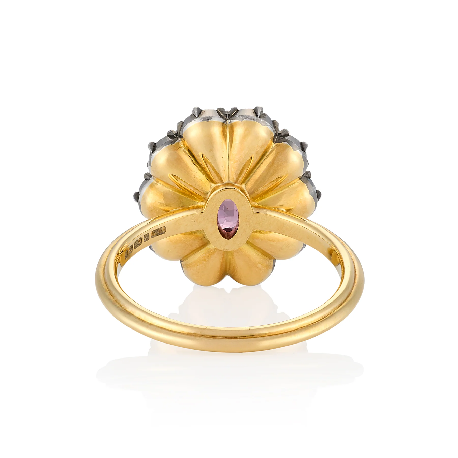 Pink Sapphire & Diamond Georgian Revival Ring - Image 3