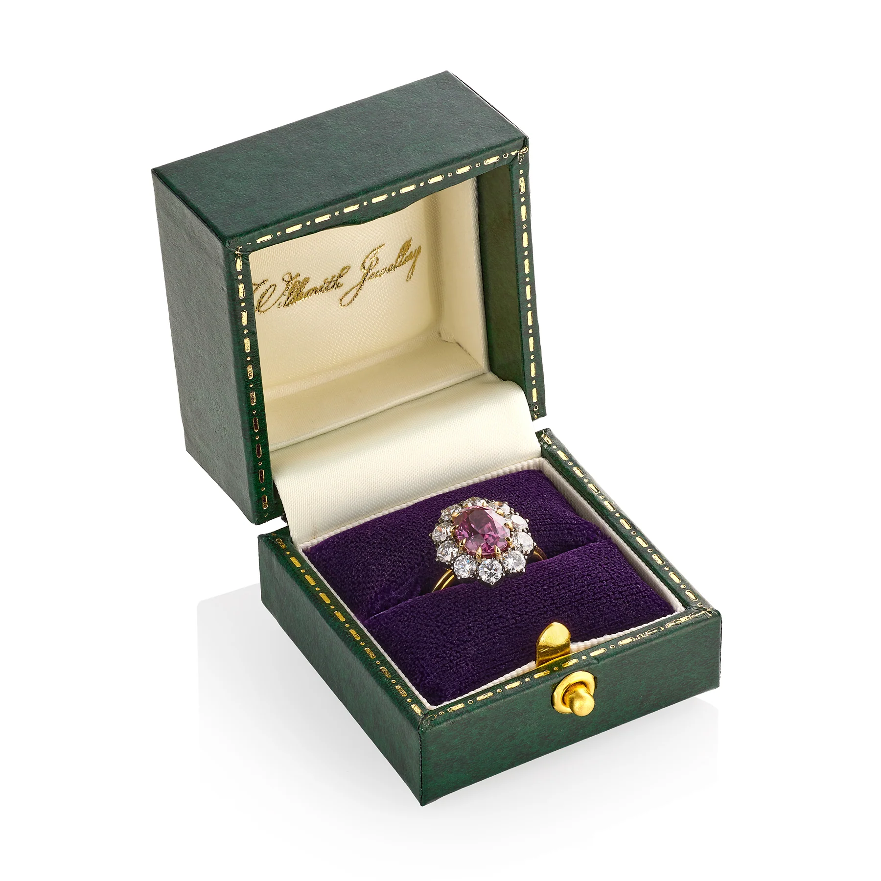 Pink Sapphire & Diamond Georgian Revival Ring - Image 4