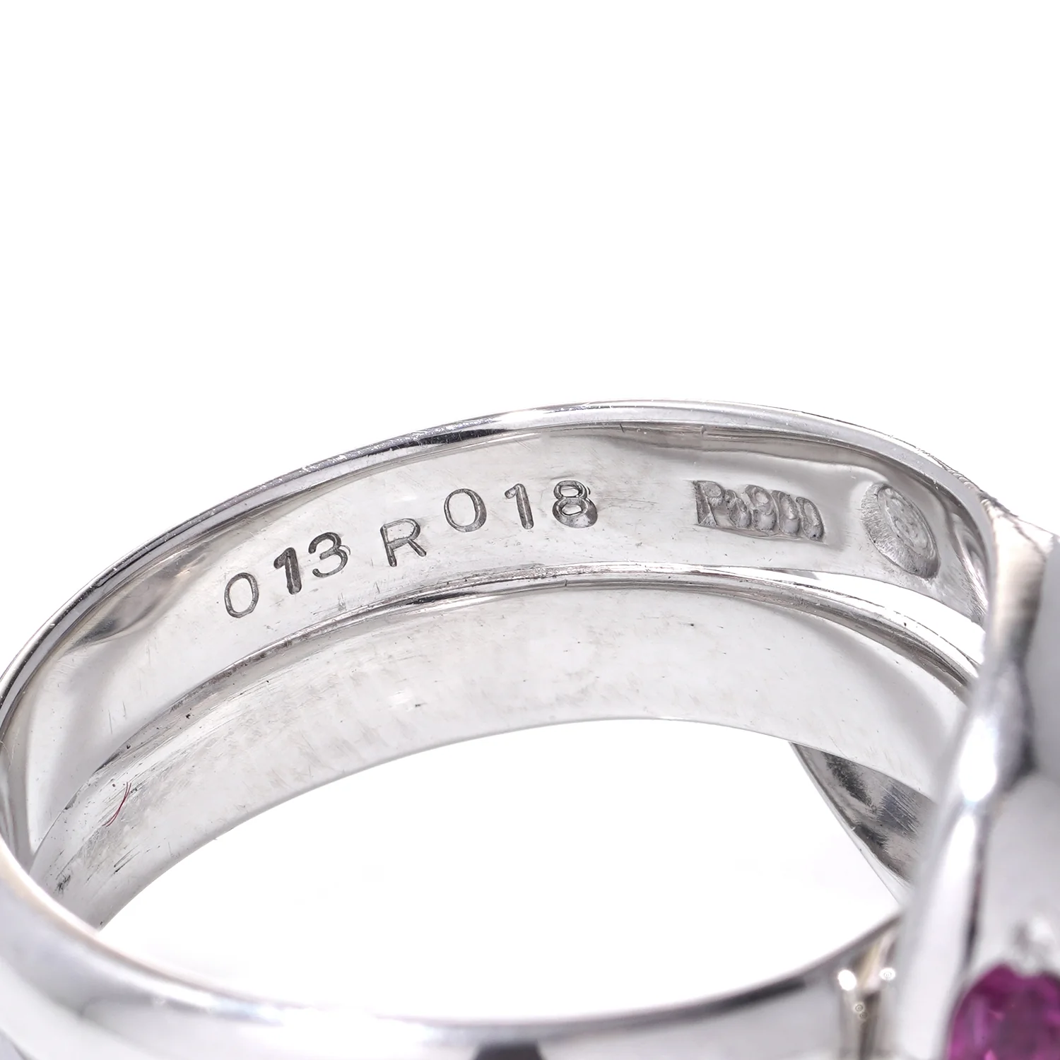 Platinum, Ruby & Diamond Snake Ring - Image 3