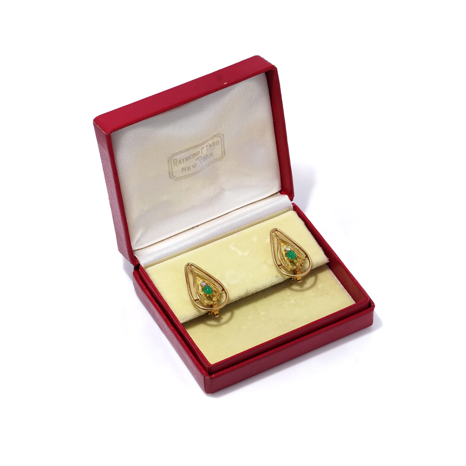 Raymond Yard, Emerald & Diamond Earrings - Image 3