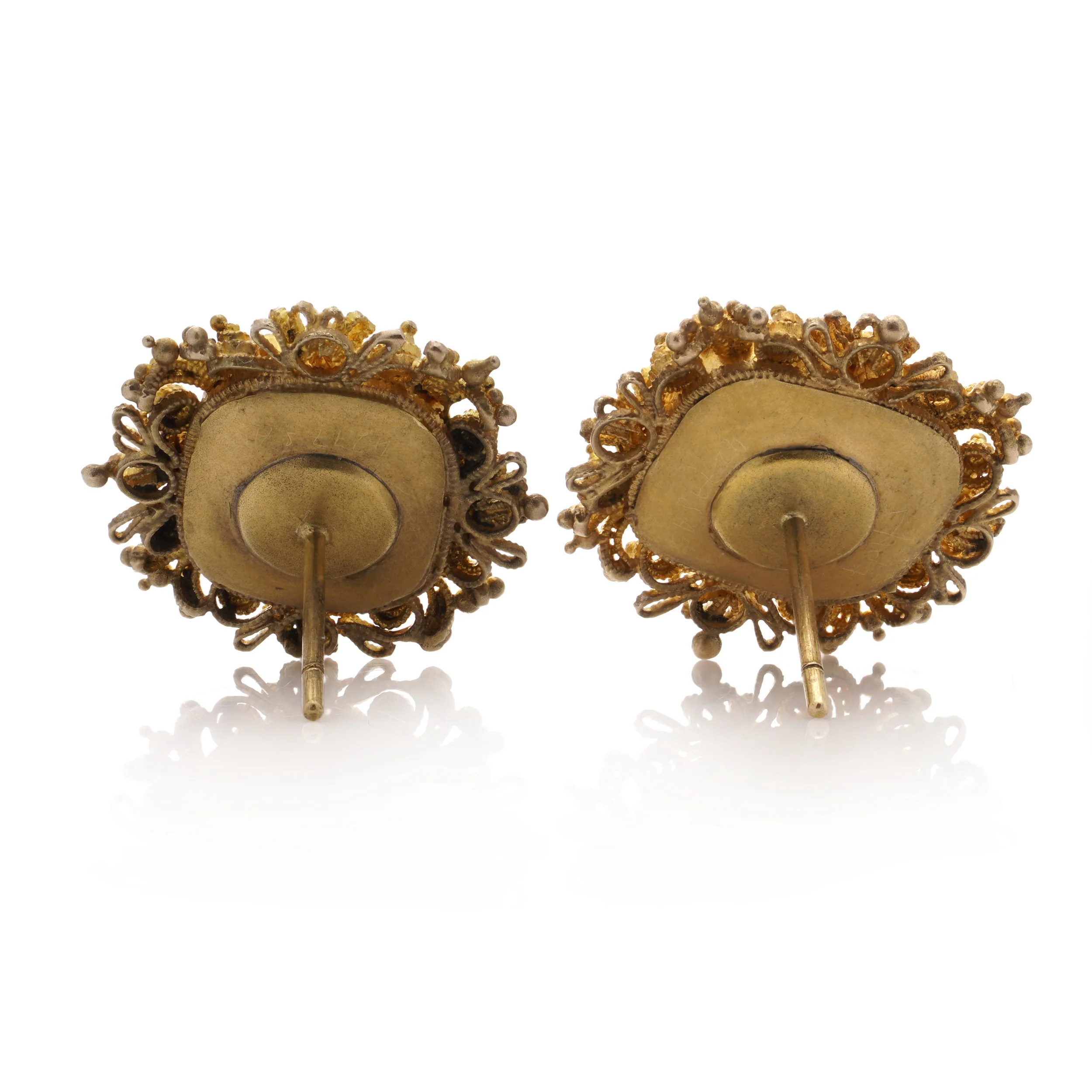 Regency Gold & Garnet Earrings - Image 4
