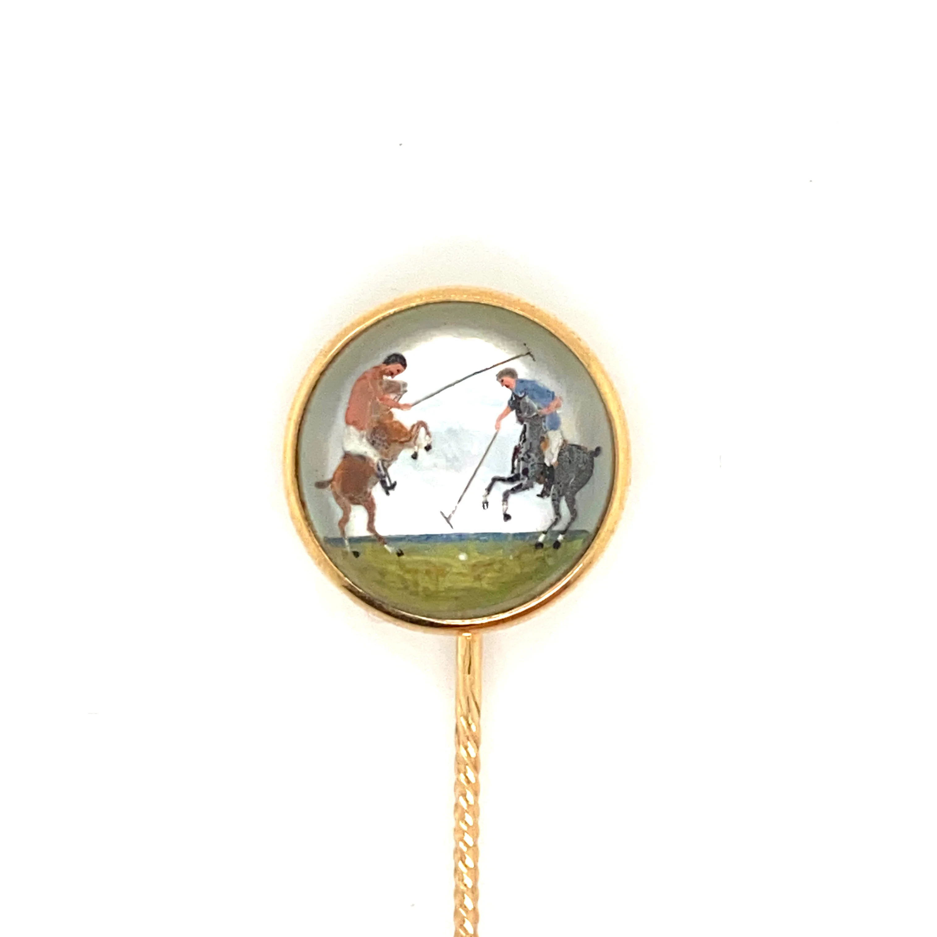 Reverse Intaglio Essex Crystal Polo Match Stickpin - Image 3