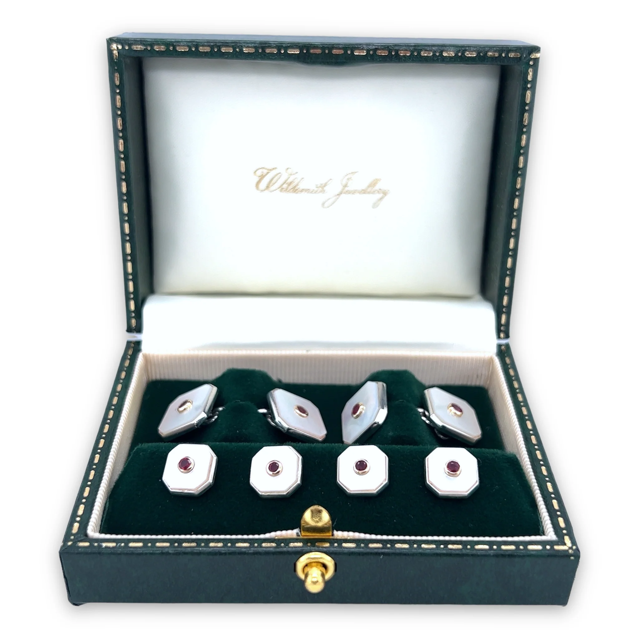 Ruby & Mother of Pearl Octagonal Dress Set - Image 3
