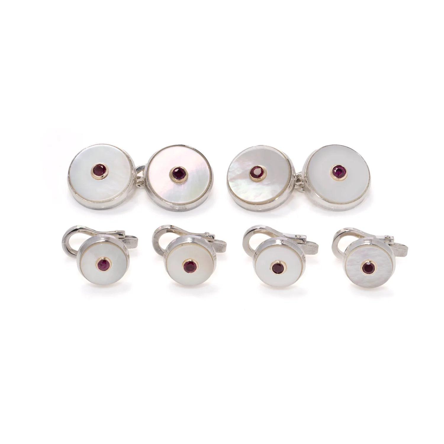 Ruby & Mother of Pearl Round Dress Set - Image 3