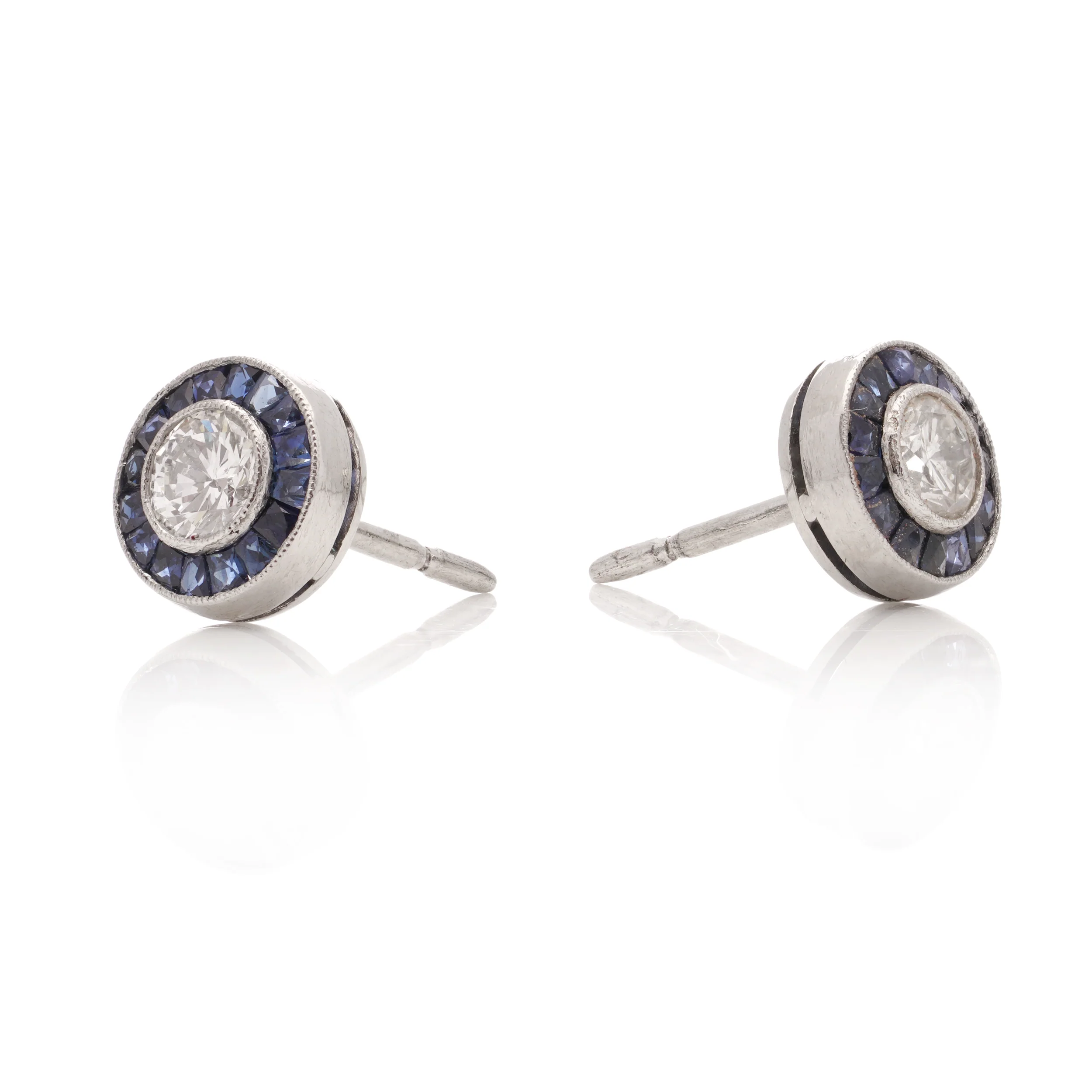 Sapphire and Diamond Earrings - Image 3
