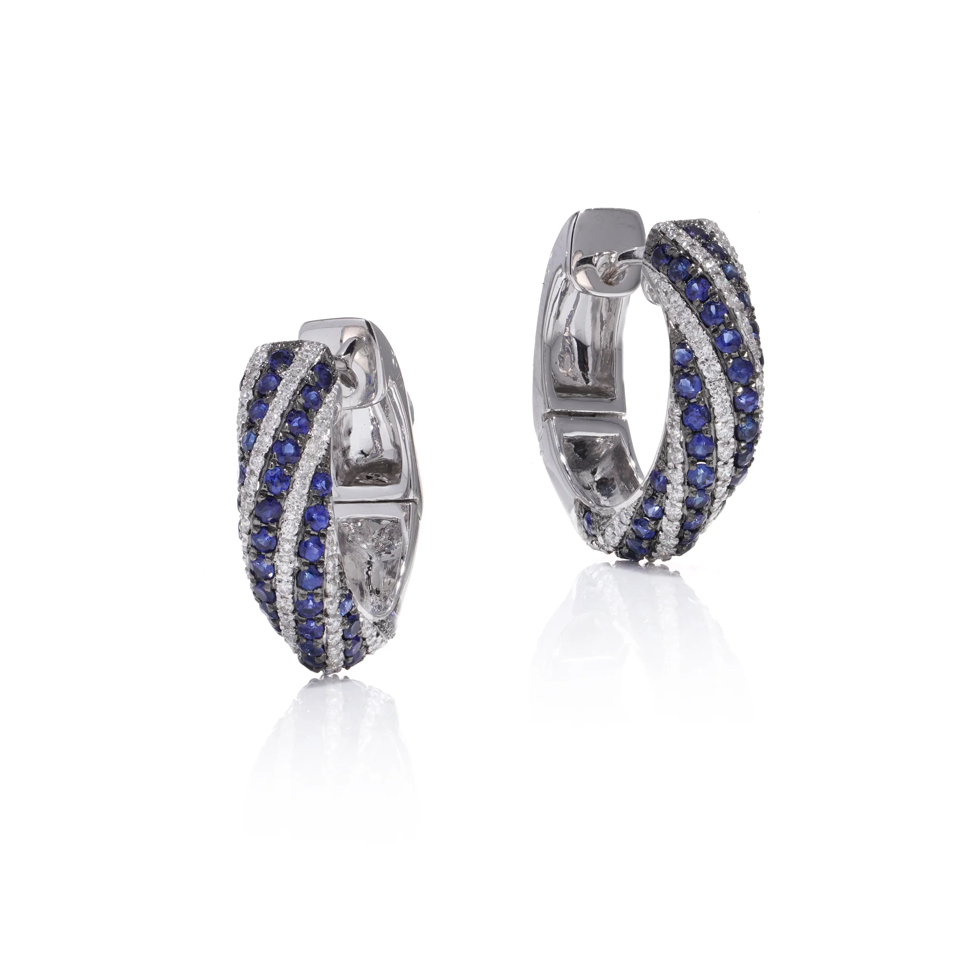 Sapphire and Diamond Earrings - Image 2