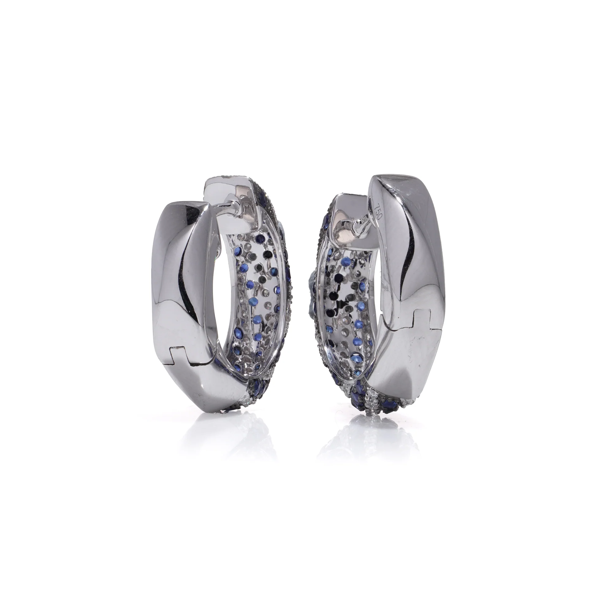 Sapphire and Diamond Earrings - Image 3