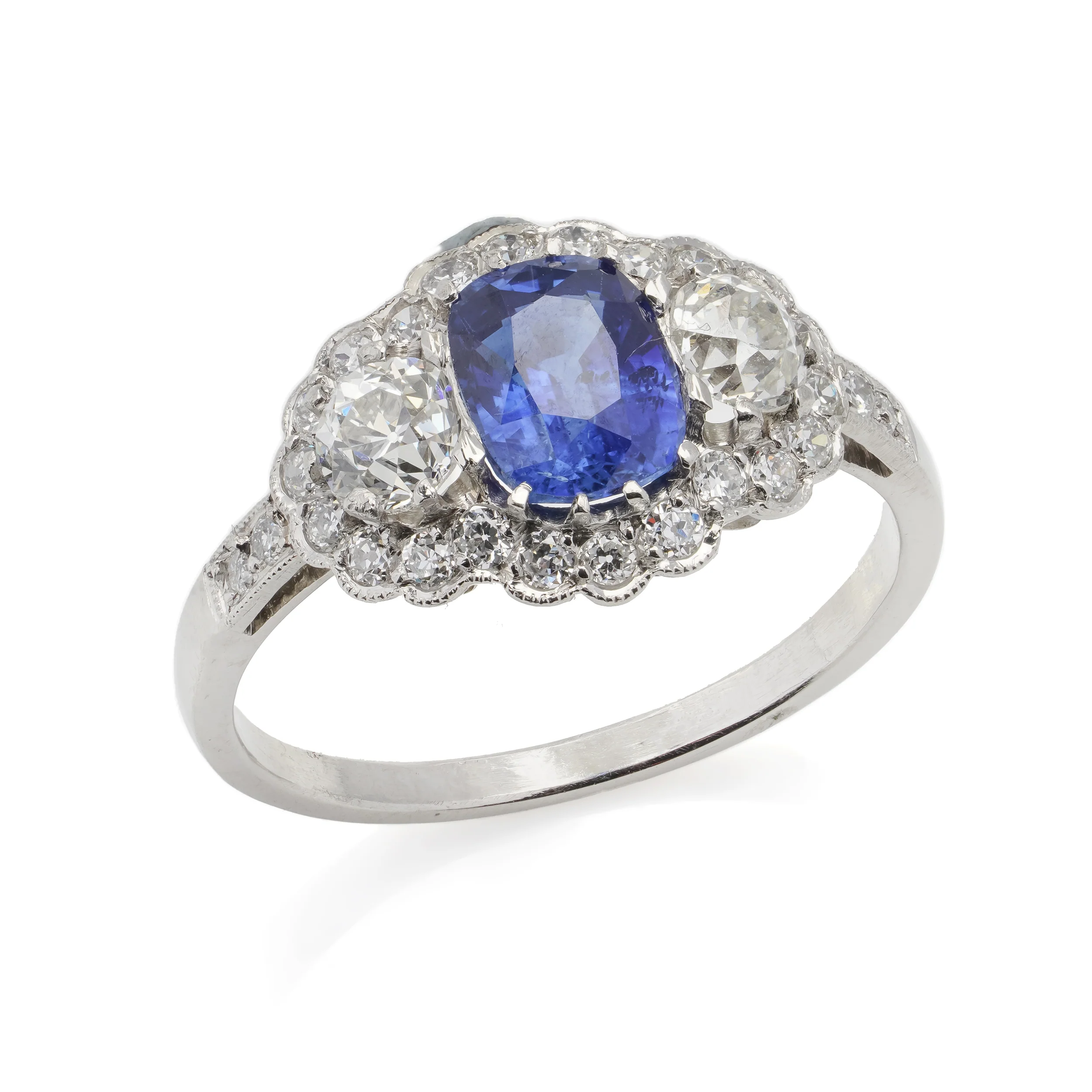 Sapphire and Diamond Engagement Ring - Image 3