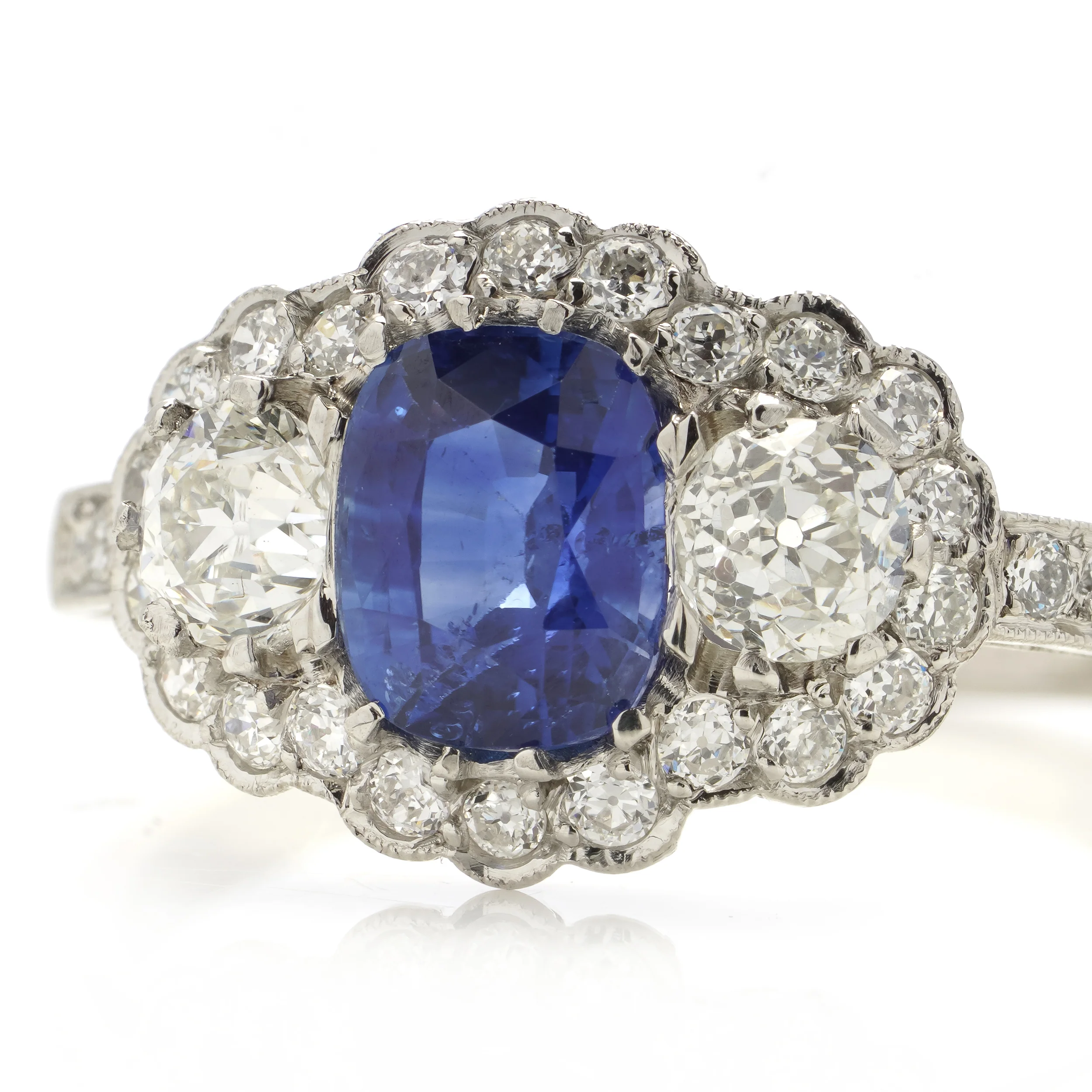 Sapphire and Diamond Engagement Ring - Image 5