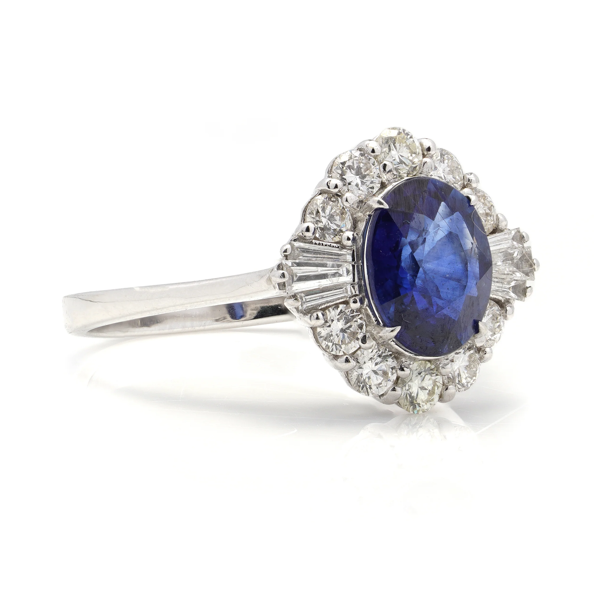 Sapphire & Diamond Engagement Ring - Image 3