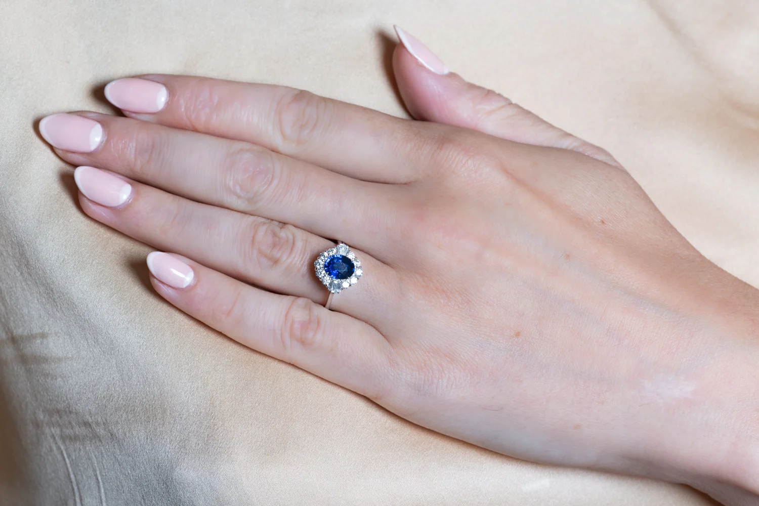Sapphire & Diamond Engagement Ring - Image 6