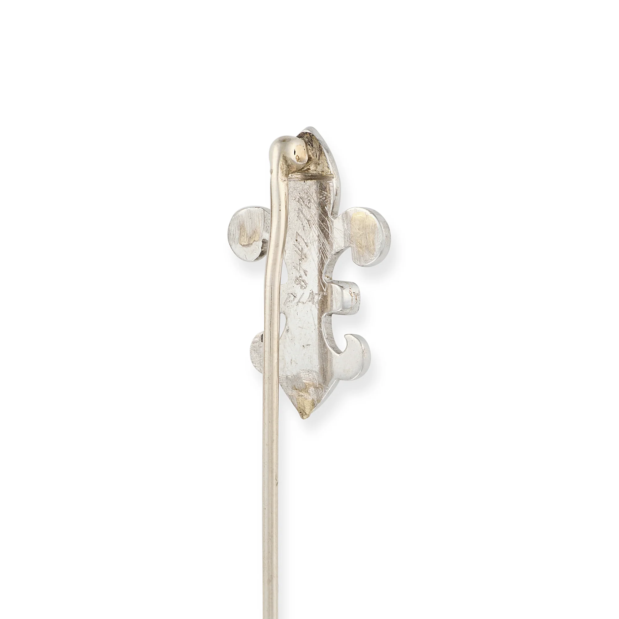 Sapphire & Diamond Fleur de Lis Stickpin - Image 3