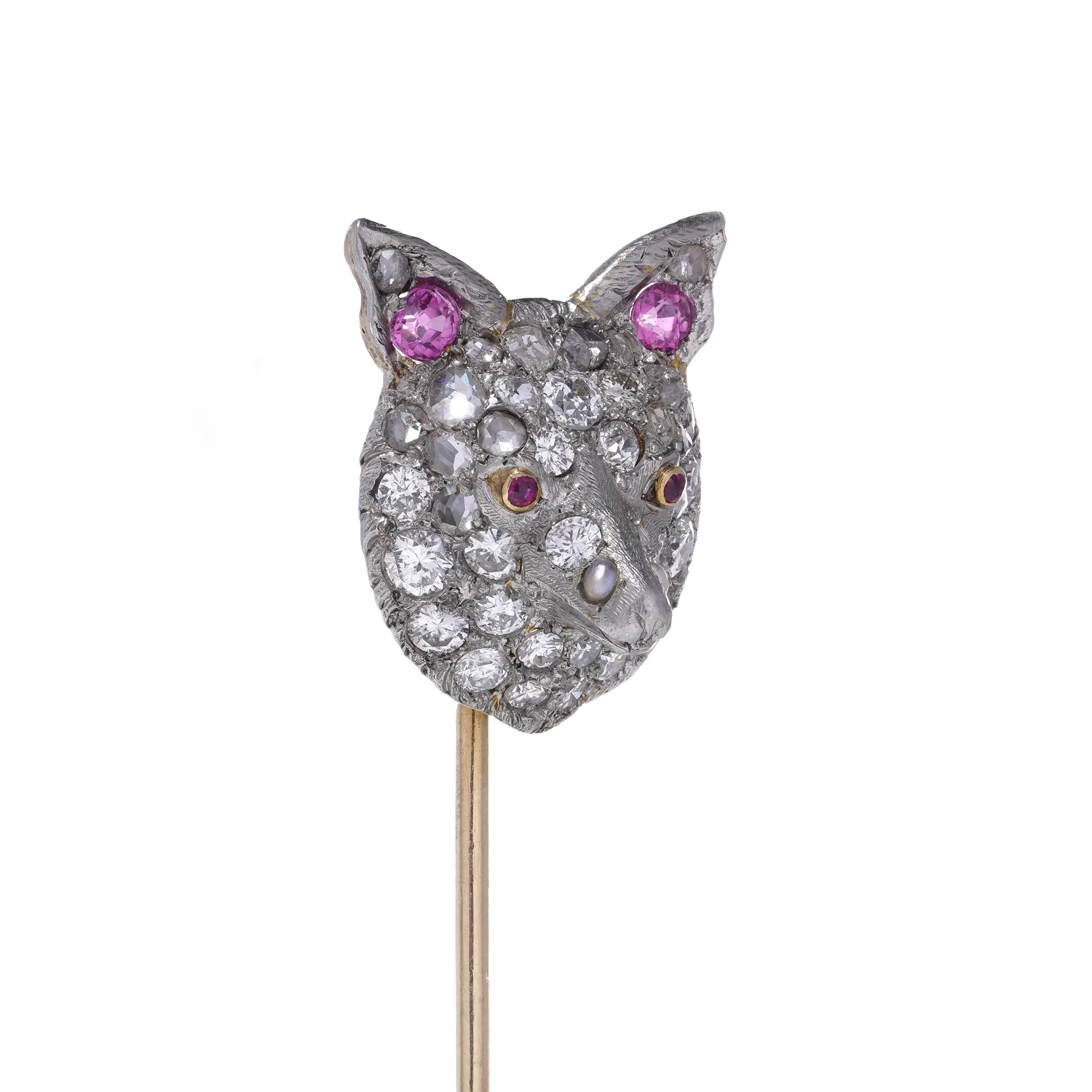 Sapphire & Diamond Fox Stickpin - Image 3